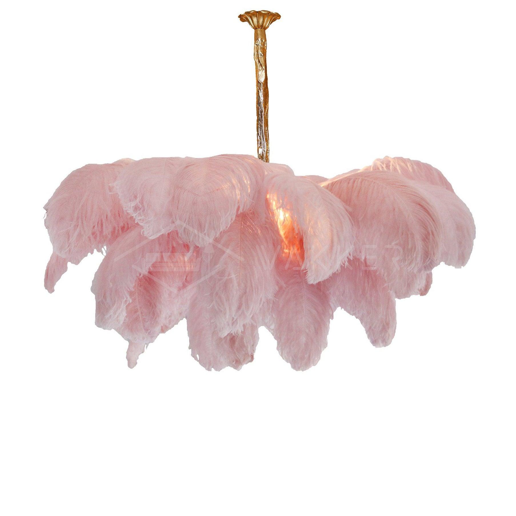 Ostrich Feather Chandelier - Blowlighting