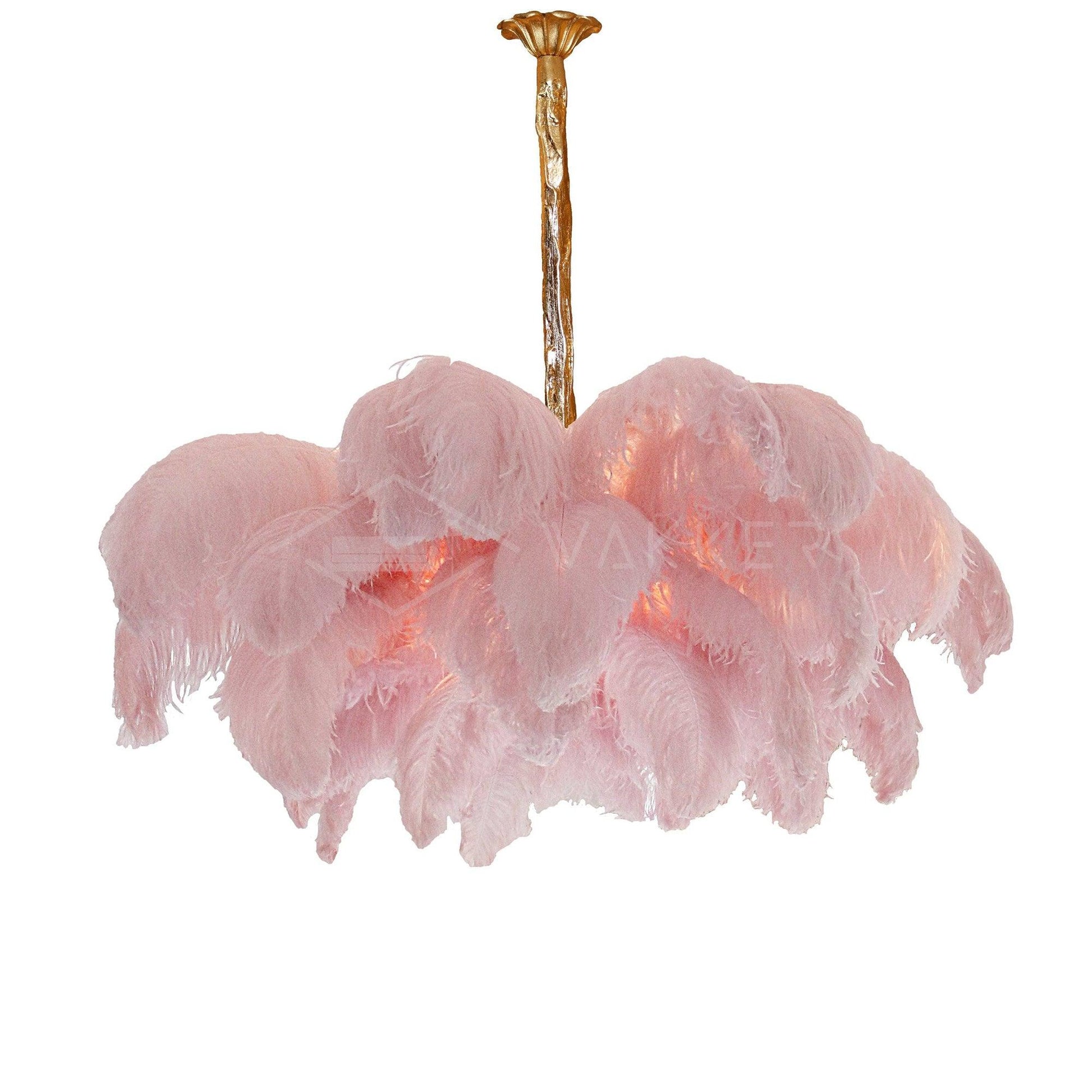 Ostrich Feather Chandelier - Blowlighting