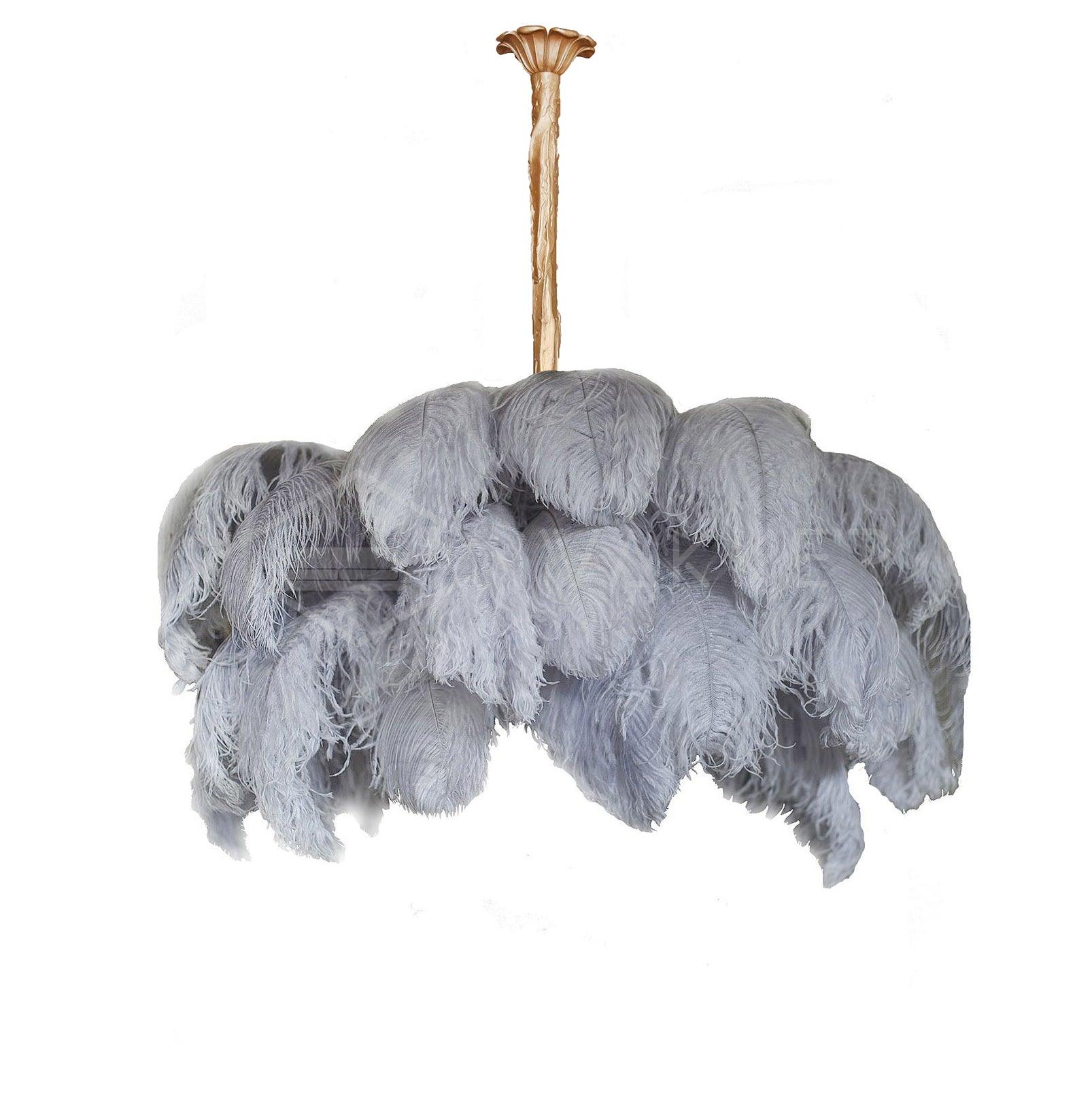 Ostrich Feather Chandelier - Blowlighting