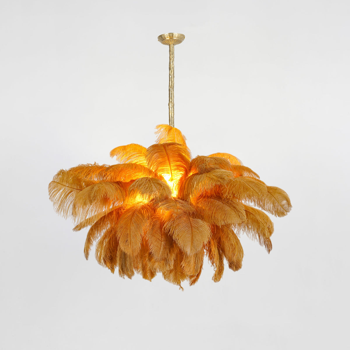 Ostrich Feather Chandelier - Blowlighting