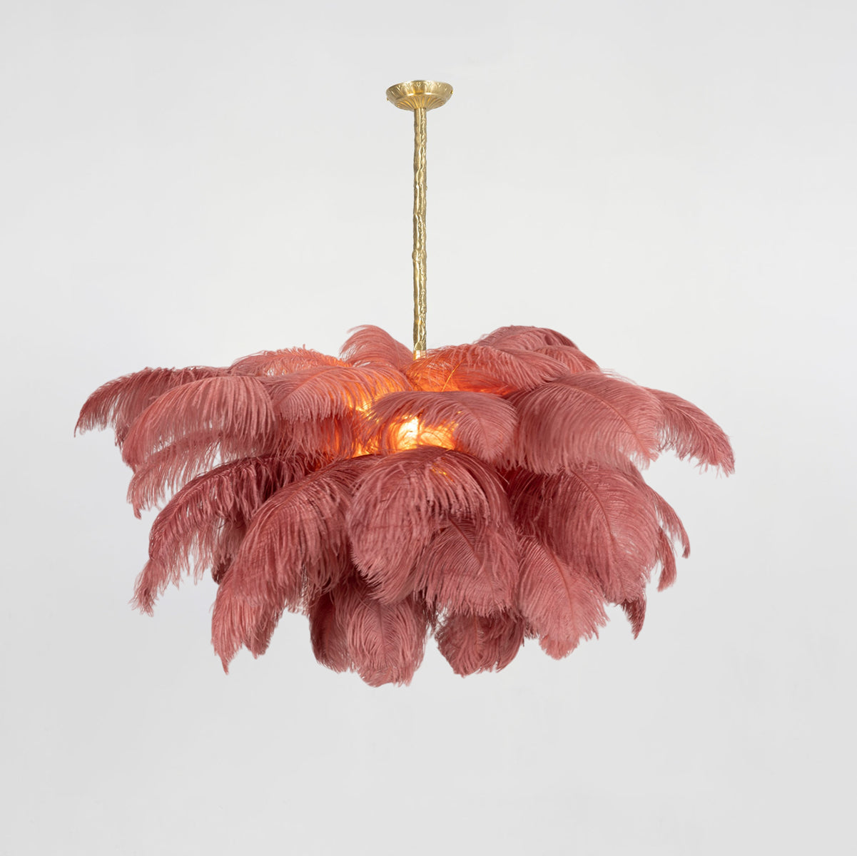 Ostrich Feather Chandelier - Blowlighting