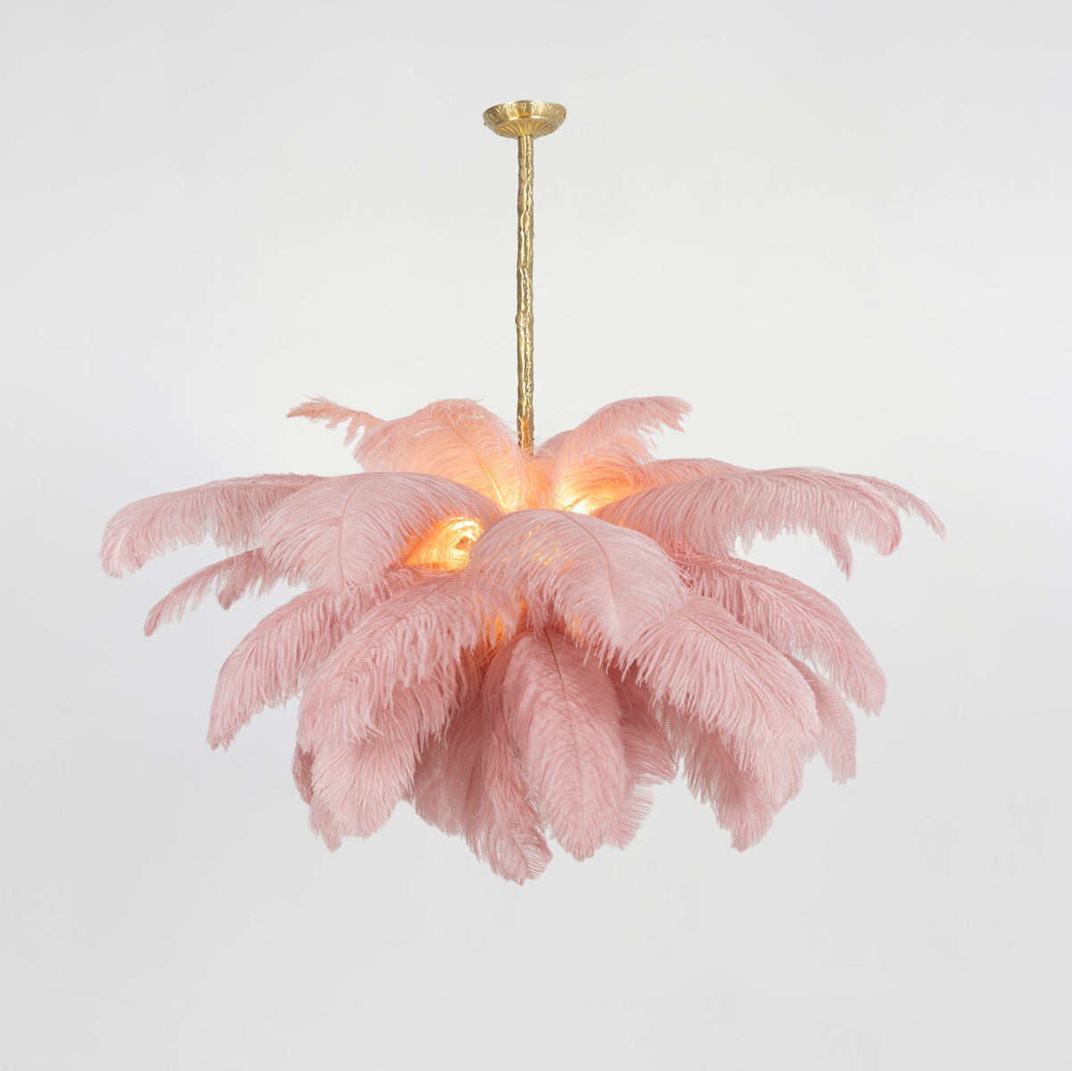 Ostrich Feather Chandelier - Blowlighting