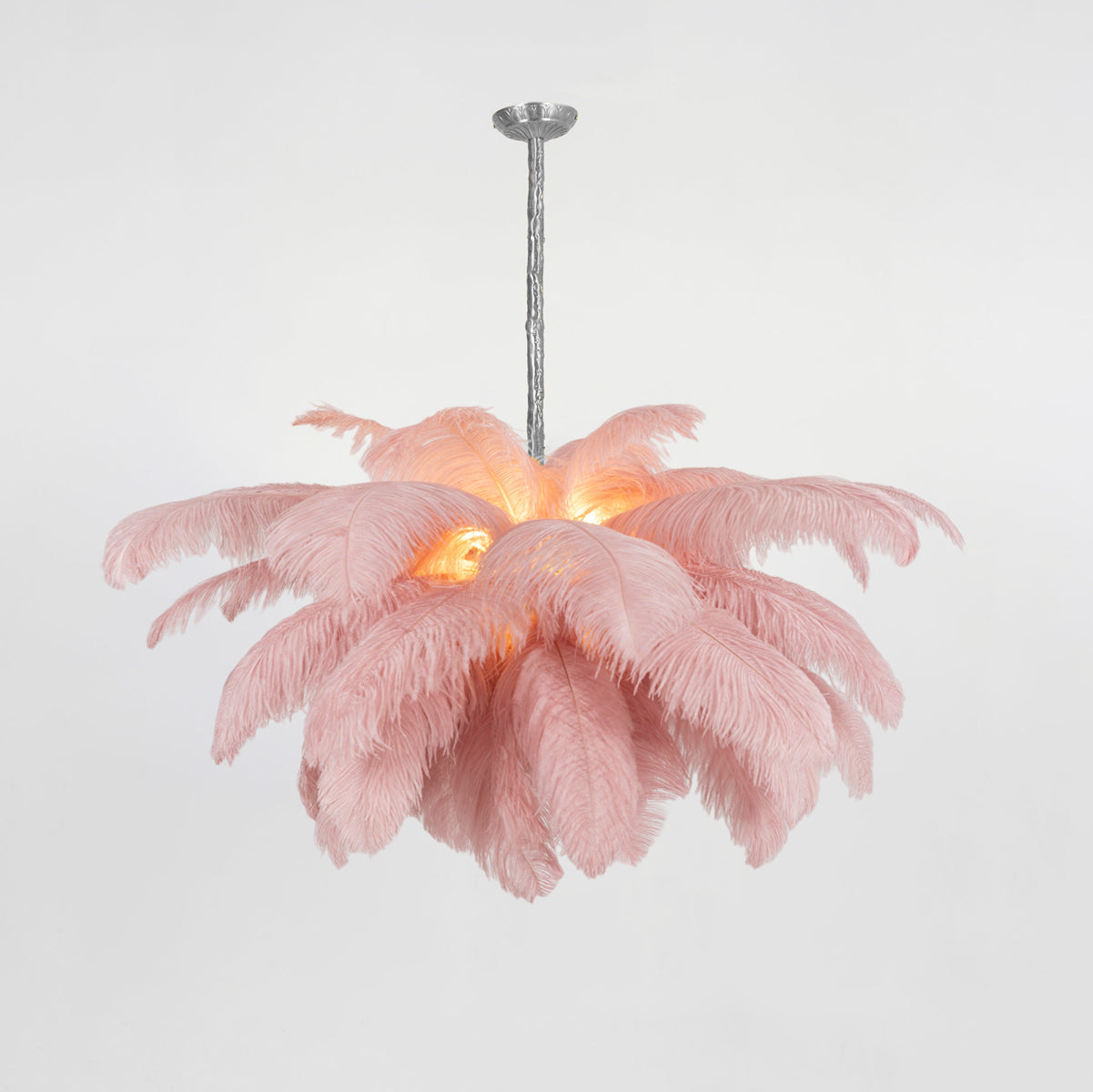 Ostrich Feather Chandelier - Blowlighting