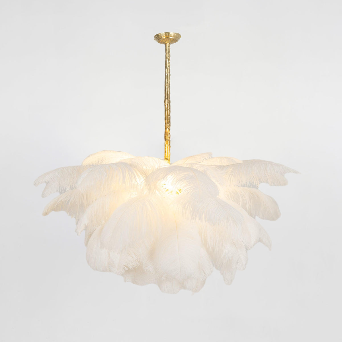 Ostrich Feather Chandelier - Blowlighting