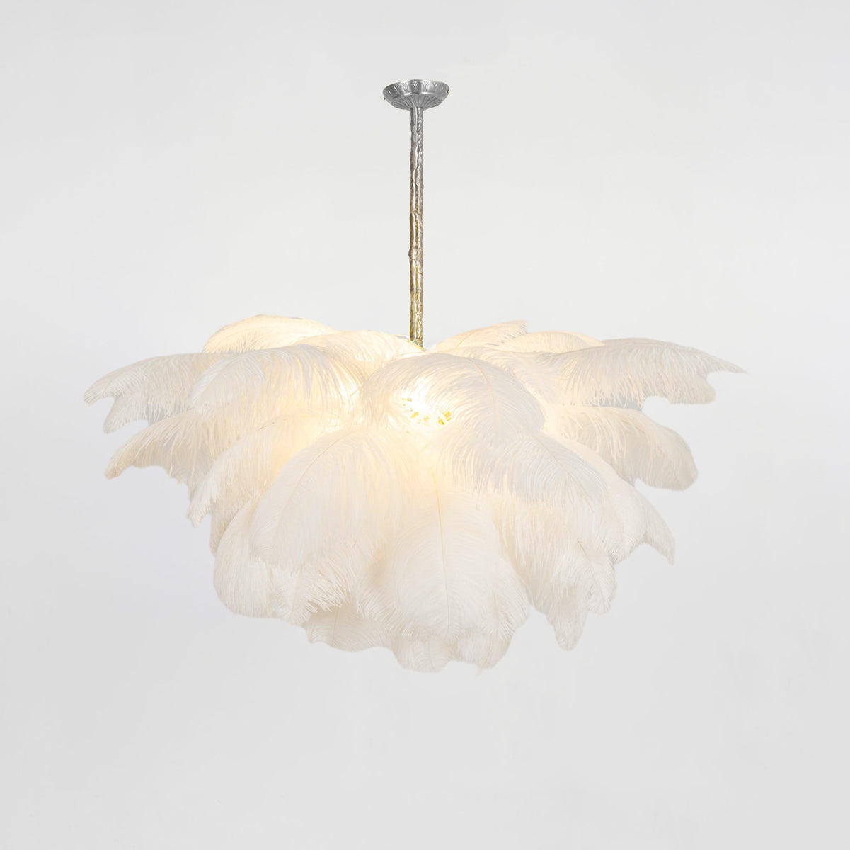 Ostrich Feather Chandelier - Blowlighting