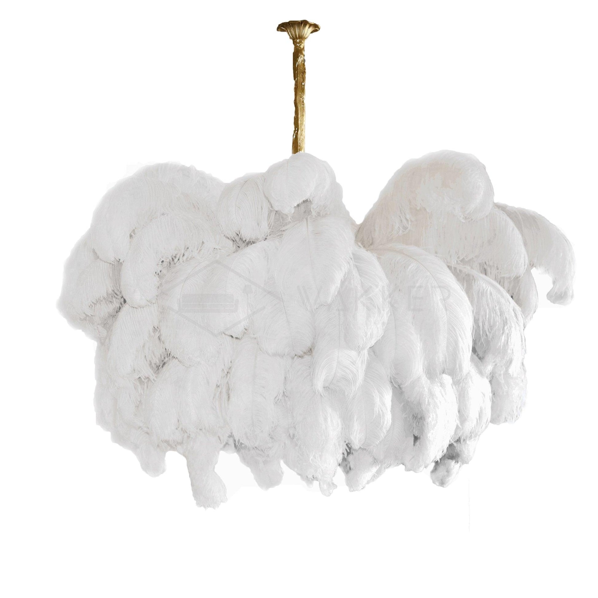 Ostrich Feather Chandelier - Blowlighting