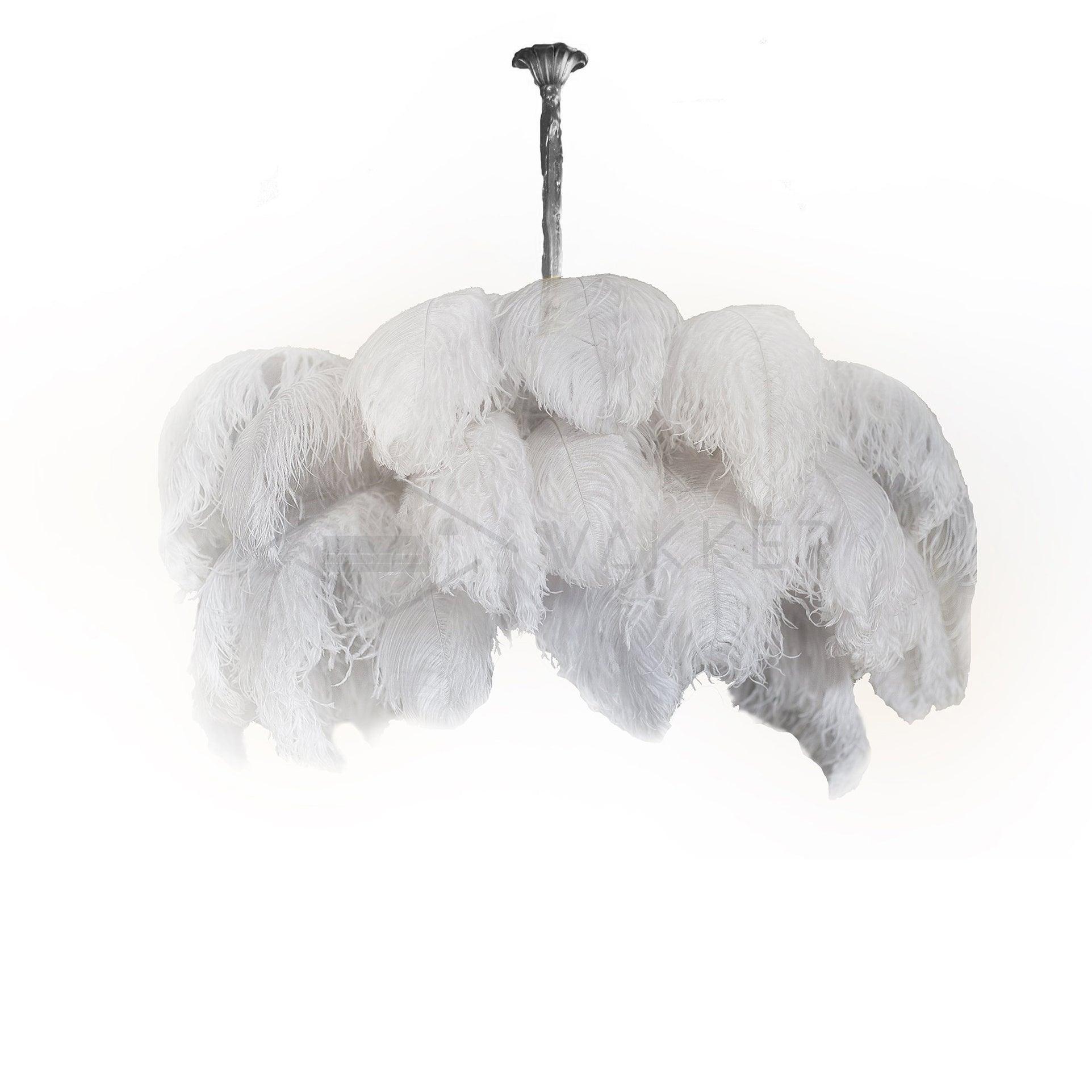 Ostrich Feather Chandelier - Blowlighting