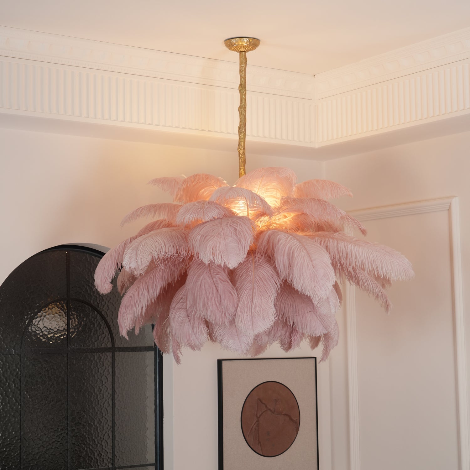 Ostrich Feather Chandelier - Blowlighting