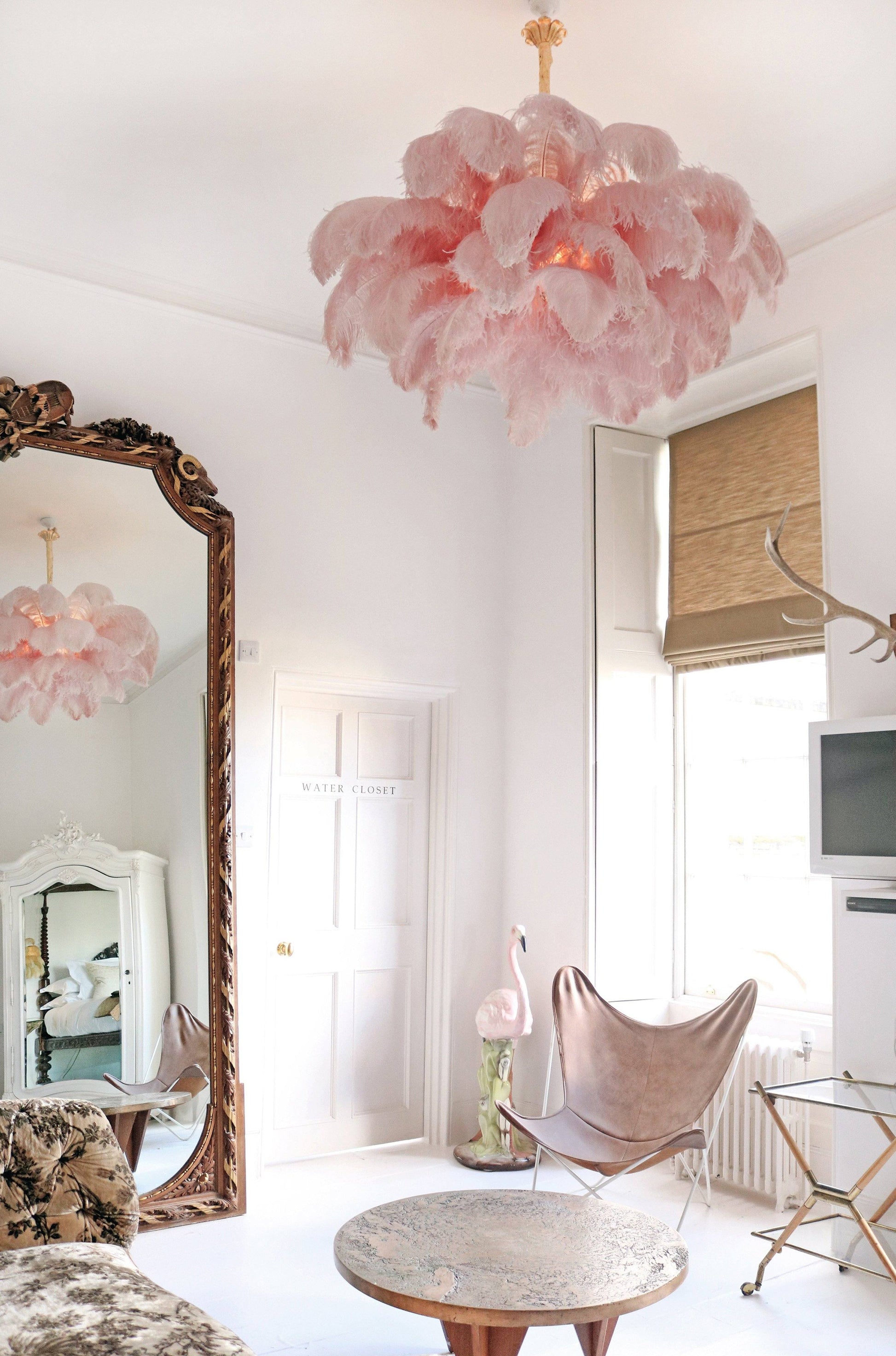 Ostrich Feather Chandelier - Blowlighting