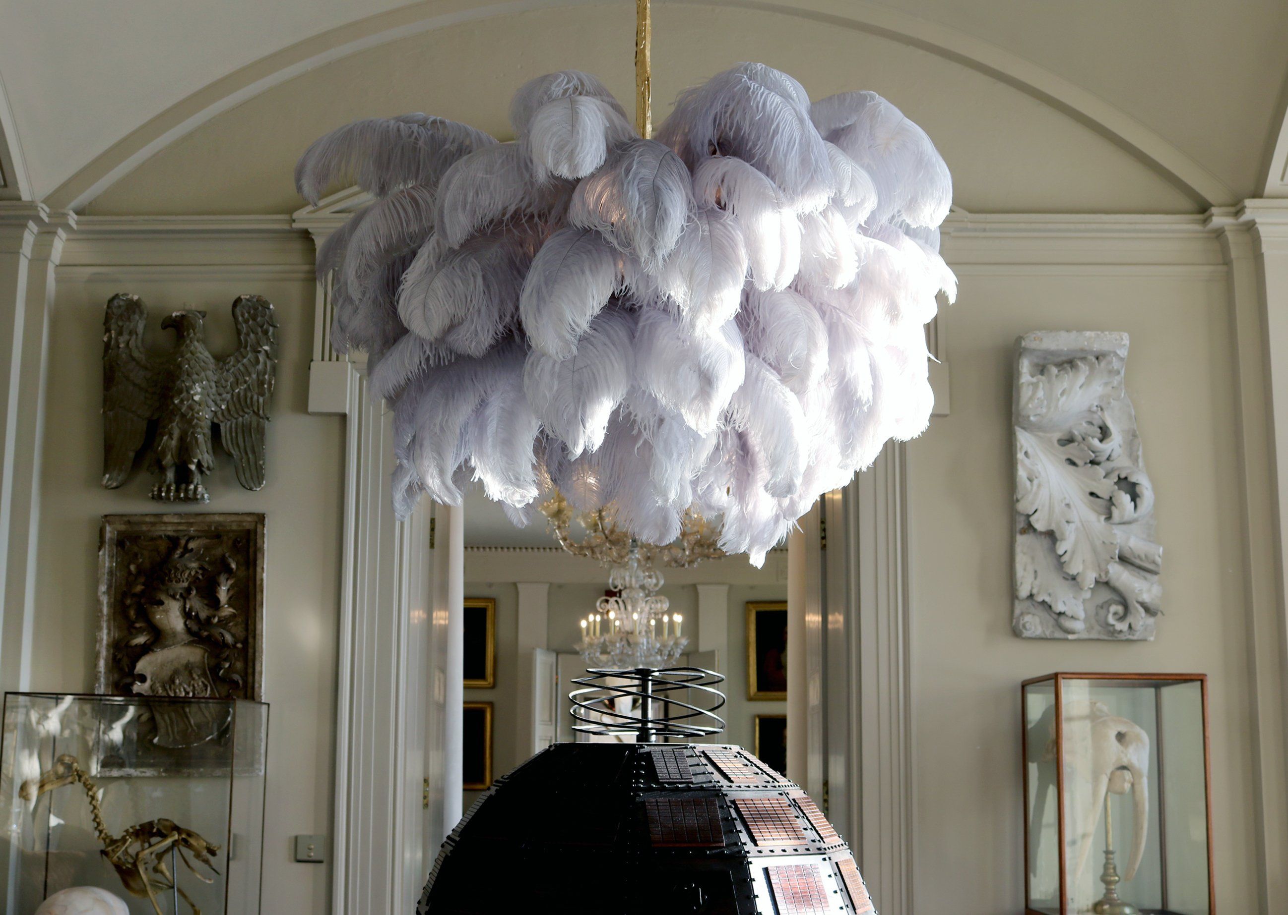 Ostrich Feather Chandelier - Blowlighting