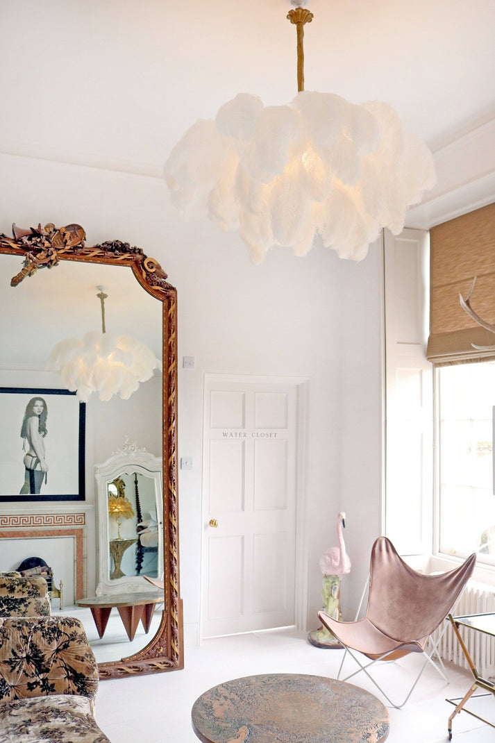 Ostrich Feather Chandelier - Blowlighting