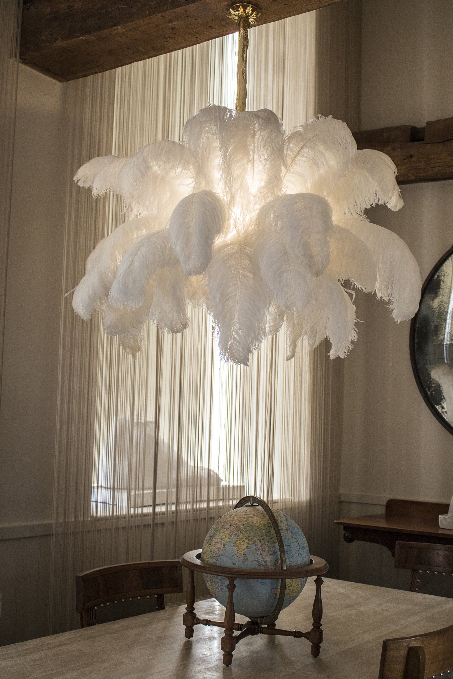 Ostrich Feather Chandelier - Blowlighting