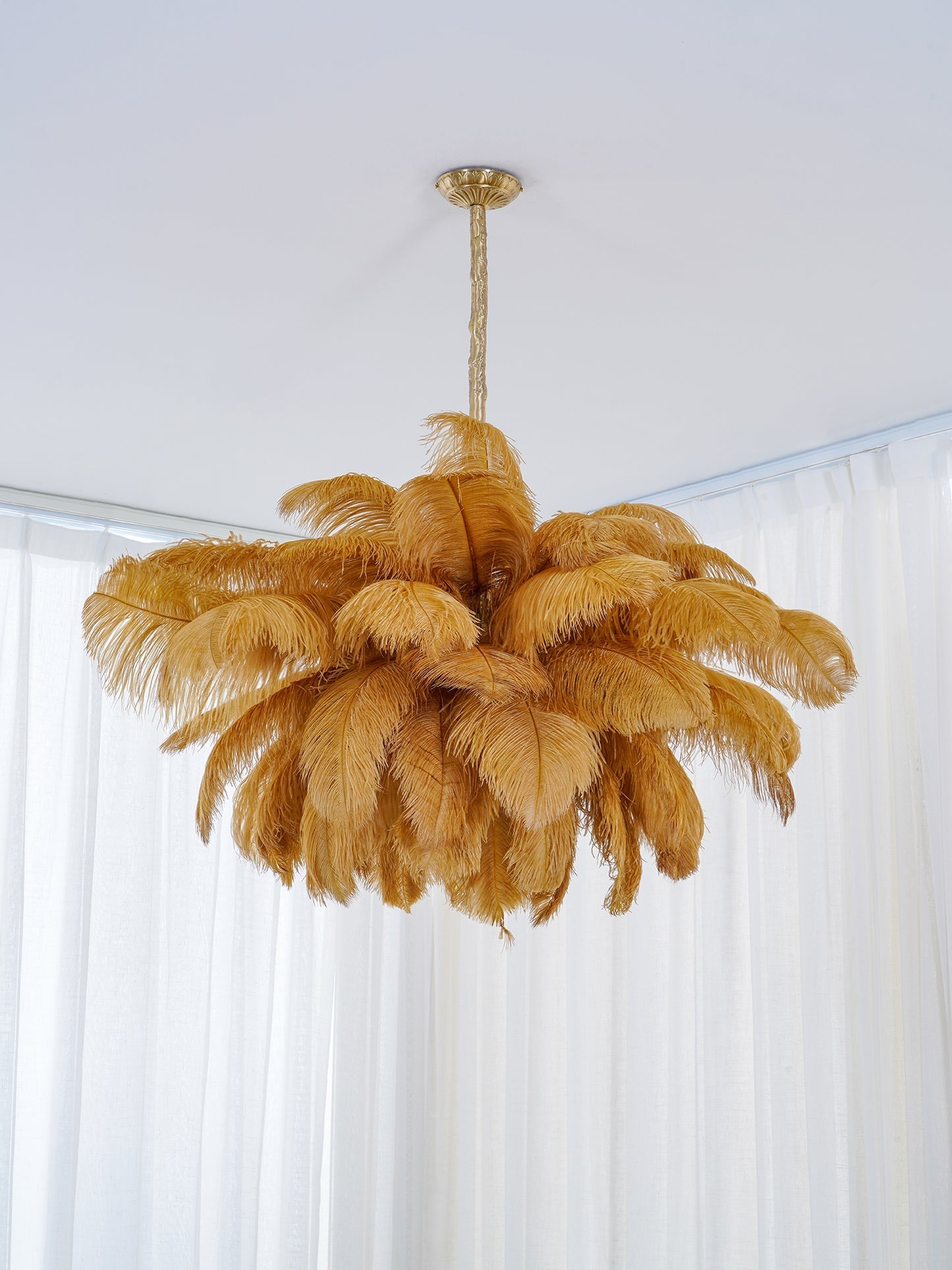 Ostrich Feather Chandelier - Blowlighting