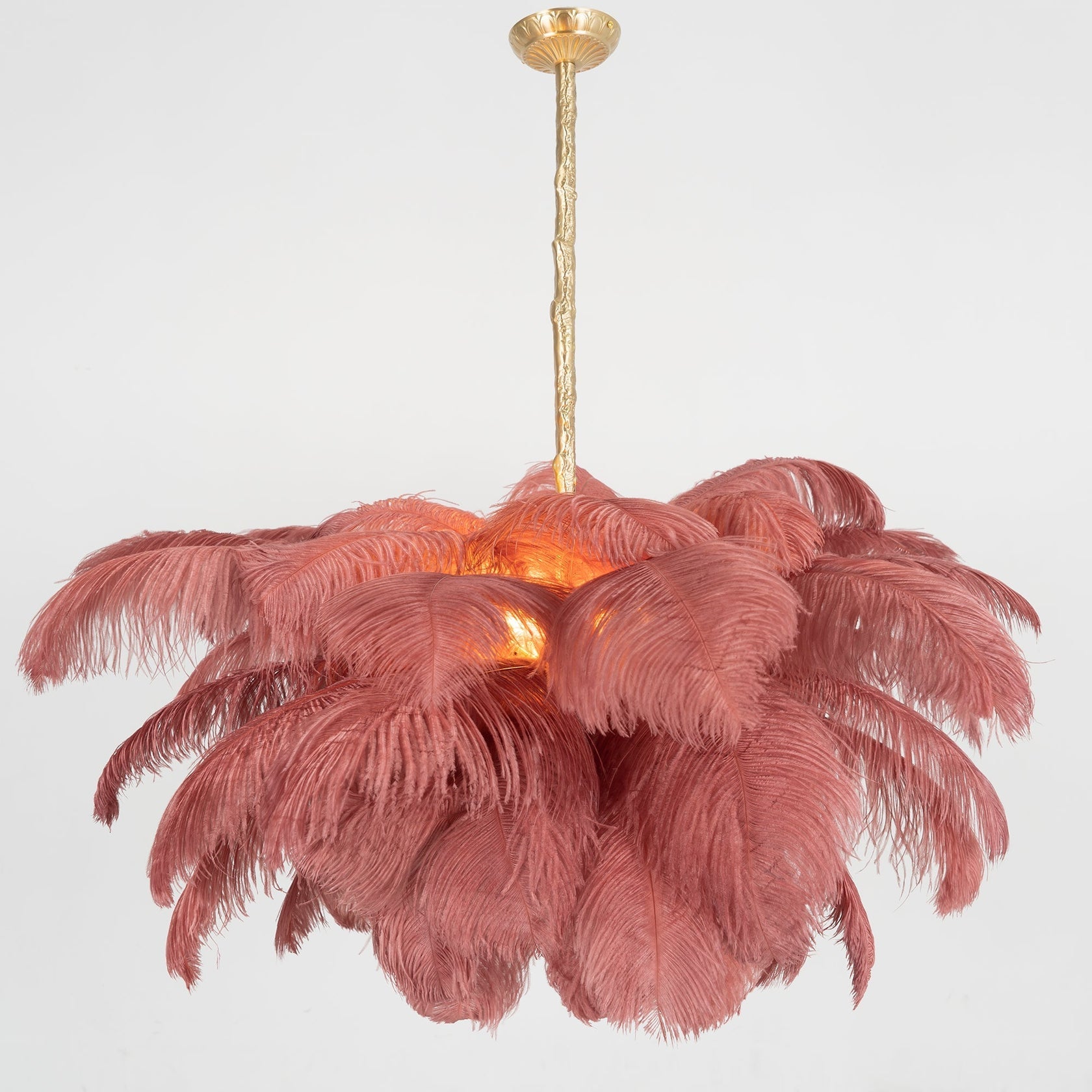 Ostrich Feather Chandelier - Blowlighting