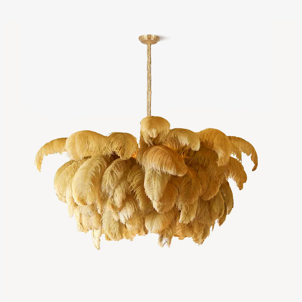 Ostrich Feather Chandelier - Blowlighting