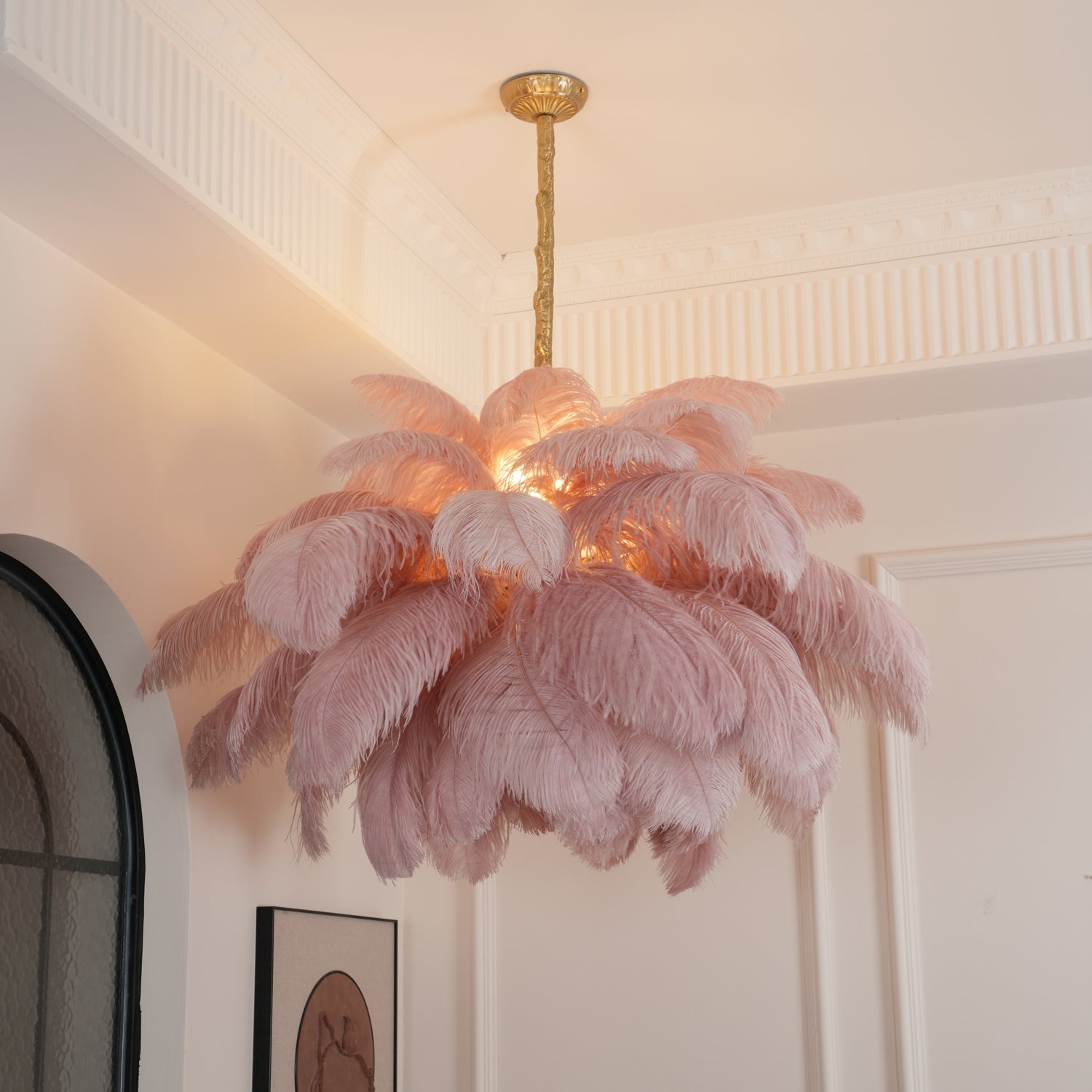 Ostrich Feather Chandelier - Blowlighting