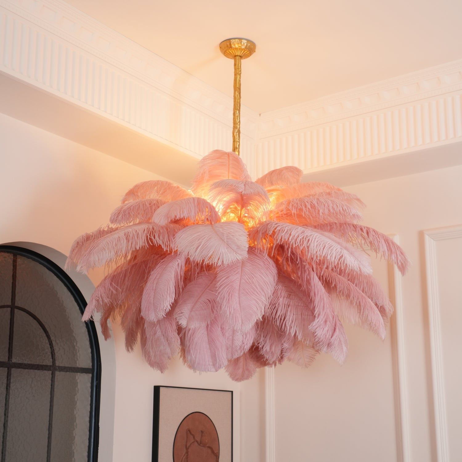 Ostrich Feather Chandelier - Blowlighting
