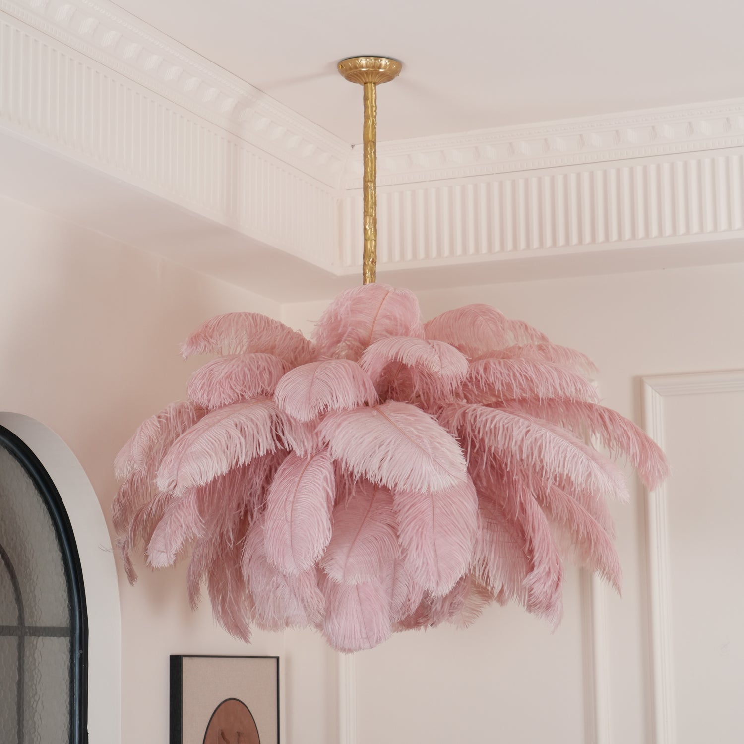 Ostrich Feather Chandelier - Blowlighting