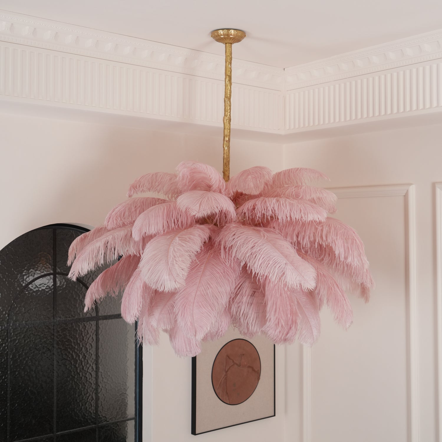 Ostrich Feather Chandelier - Blowlighting