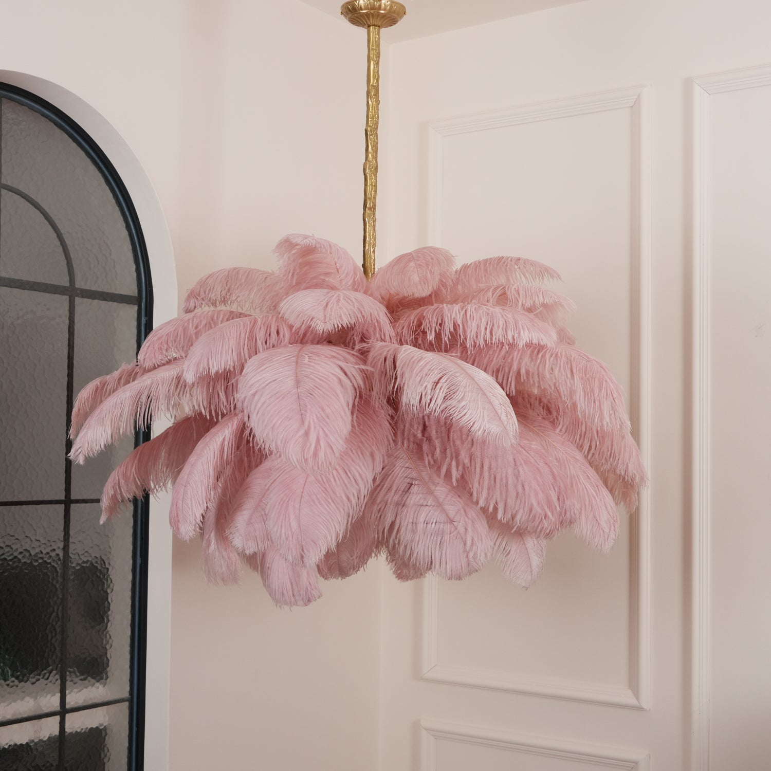 Ostrich Feather Chandelier - Blowlighting