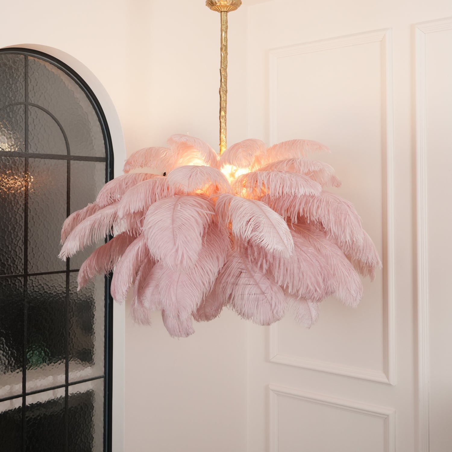 Ostrich Feather Chandelier - Blowlighting