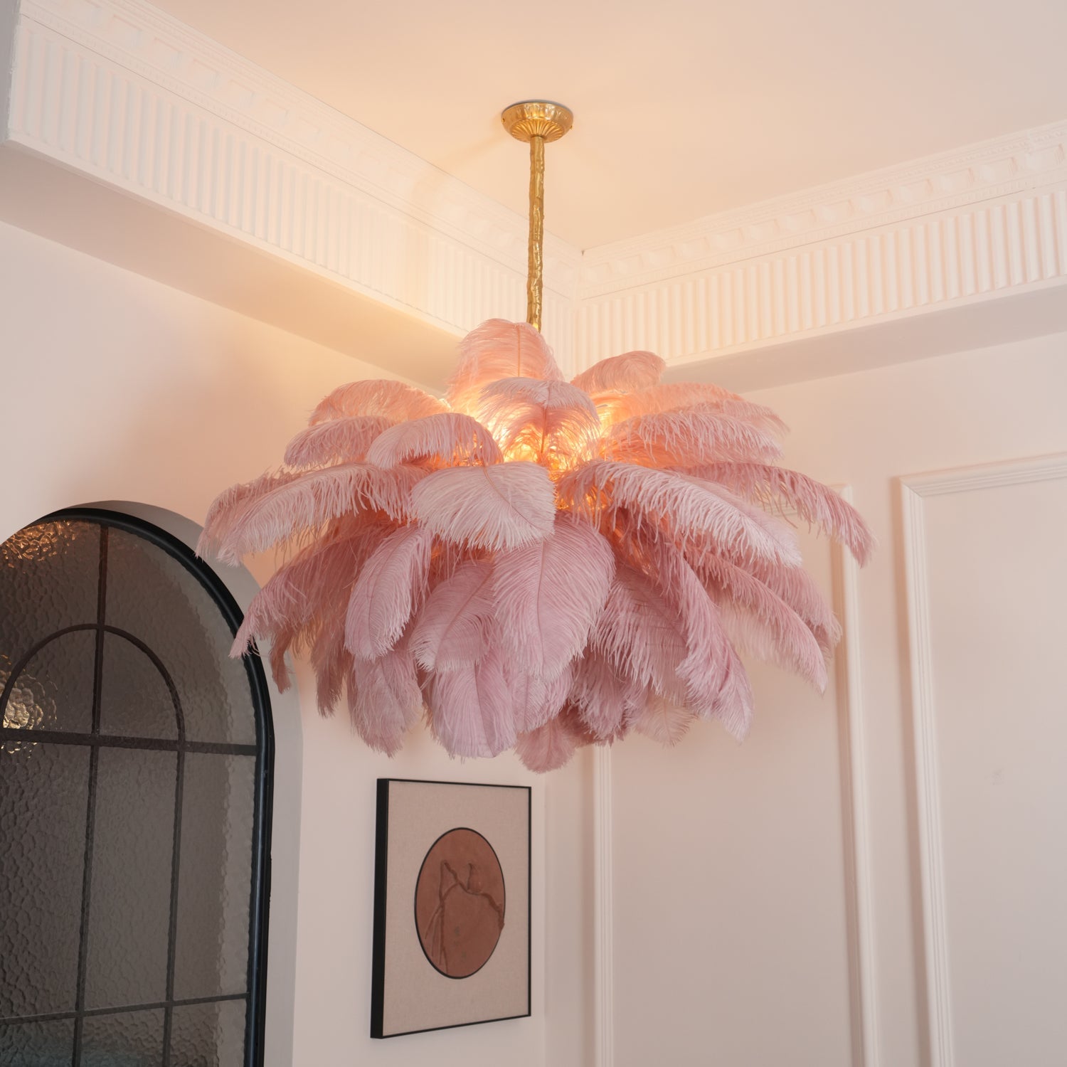 Ostrich Feather Chandelier - Blowlighting