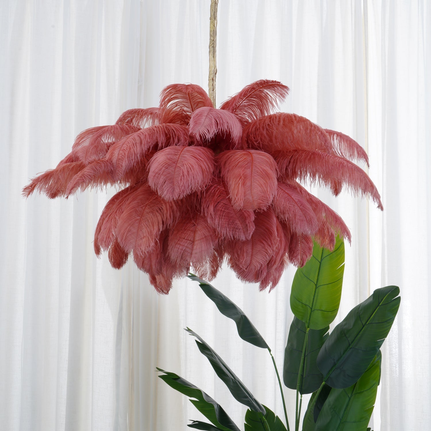 Ostrich Feather Chandelier - Blowlighting