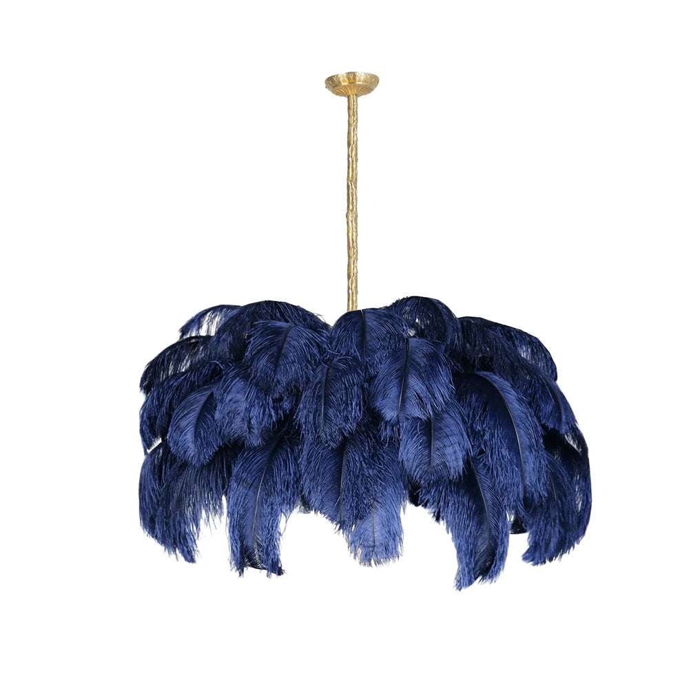 Ostrich Feather Chandelier - Blowlighting