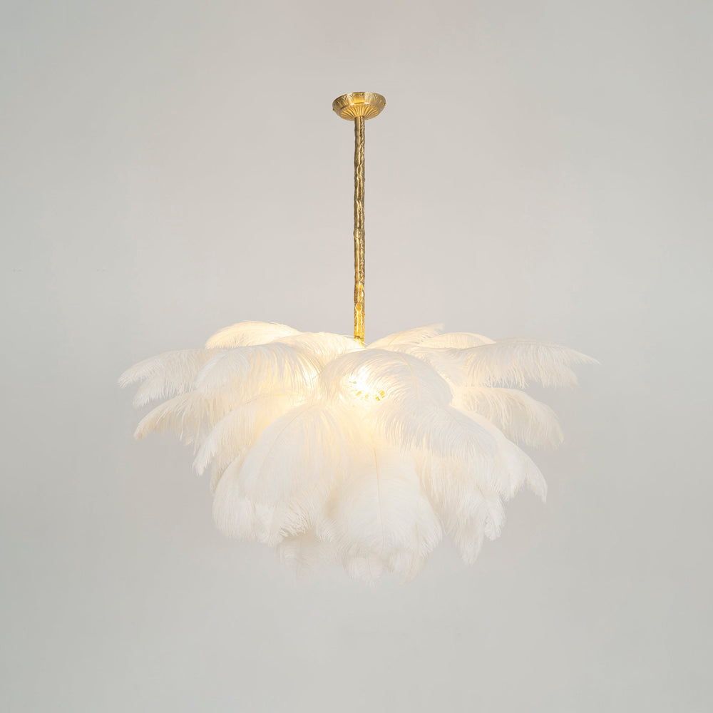 Ostrich Feather Chandelier - Blowlighting