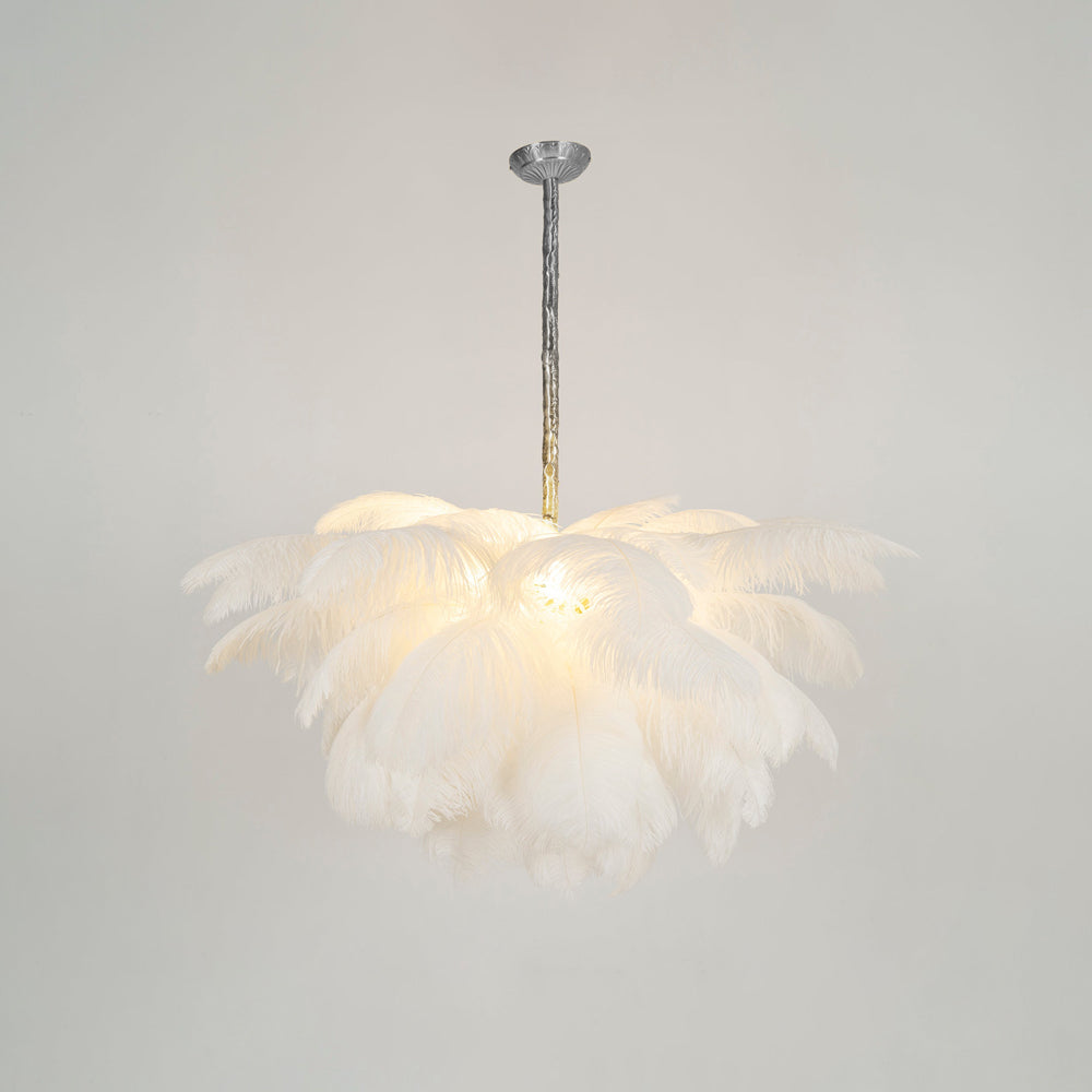 Ostrich Feather Chandelier - Blowlighting