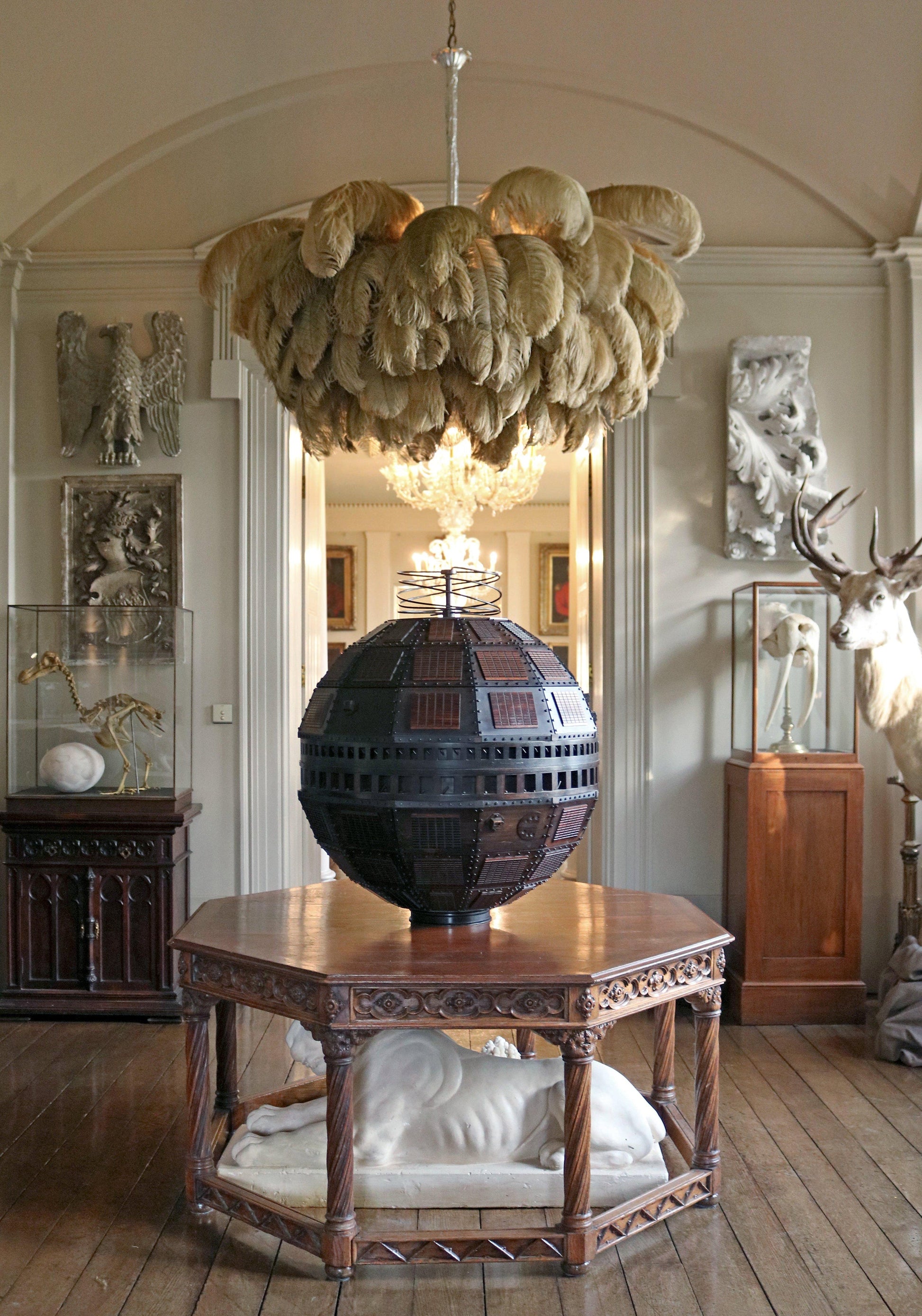 Ostrich Feather Chandelier - Blowlighting