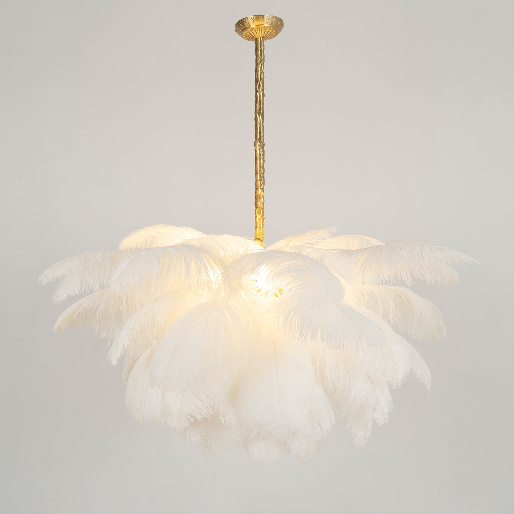 Ostrich Feather Chandelier - Blowlighting