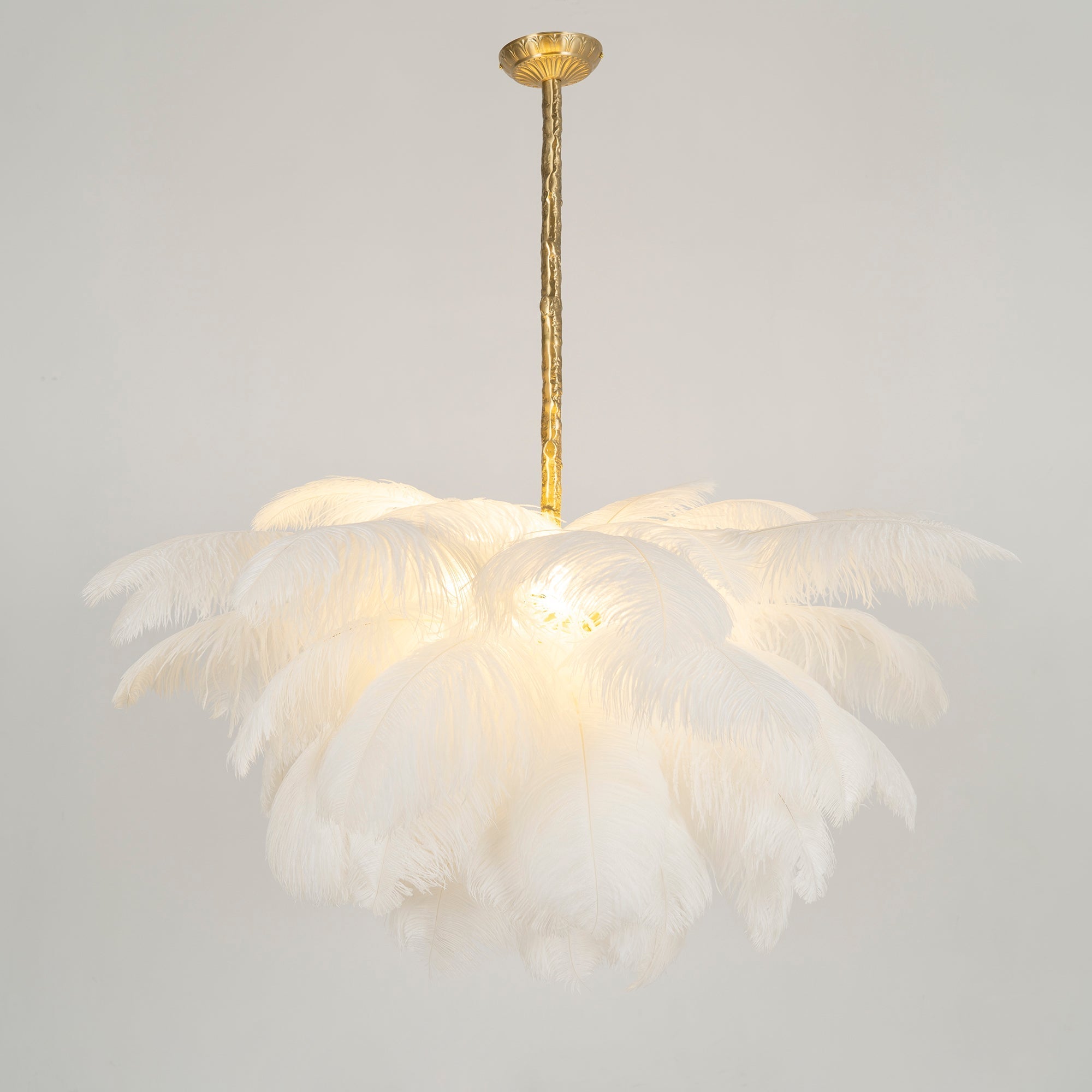 Ostrich Feather Chandelier - Blowlighting