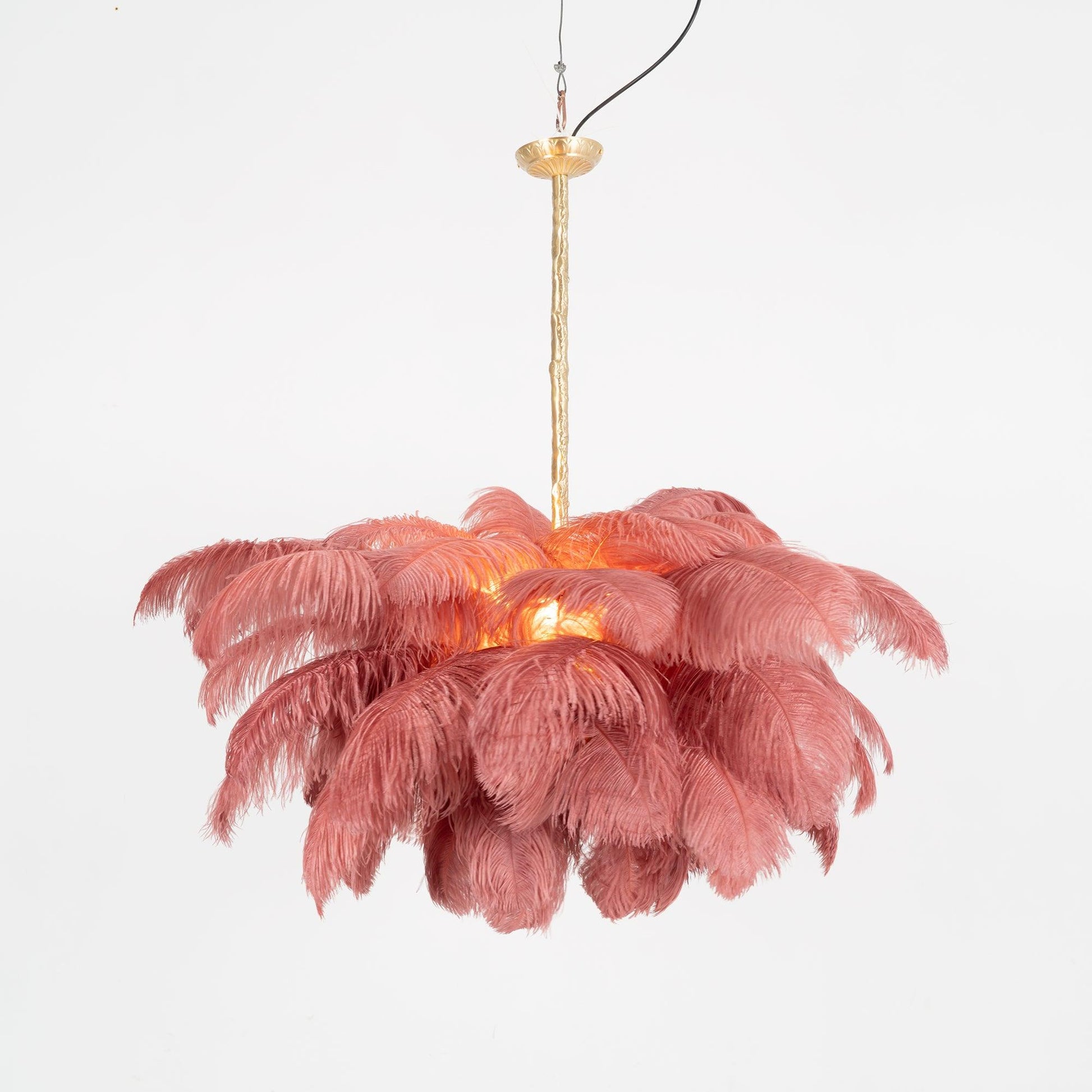 Ostrich Feather Chandelier - Blowlighting