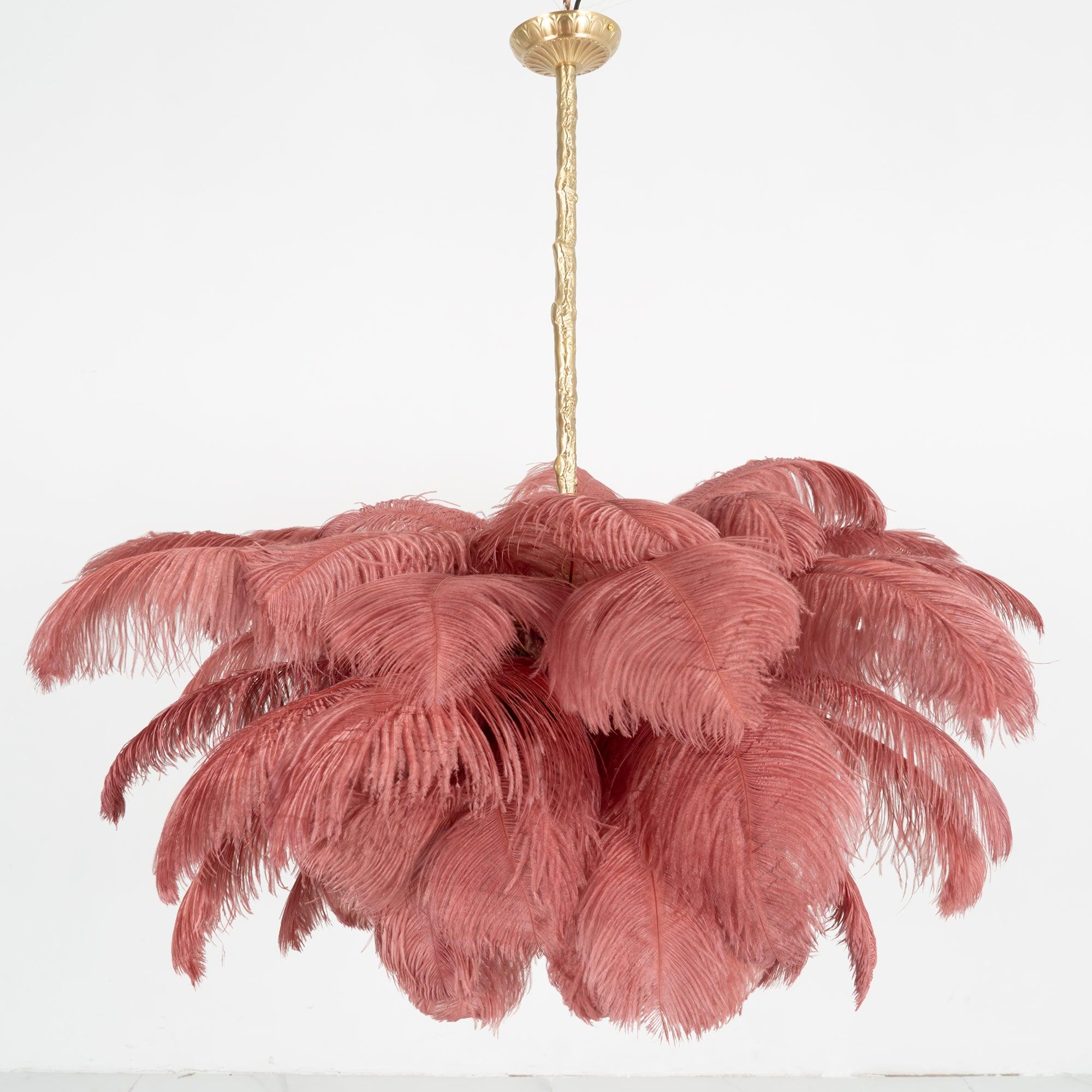 Ostrich Feather Chandelier - Blowlighting