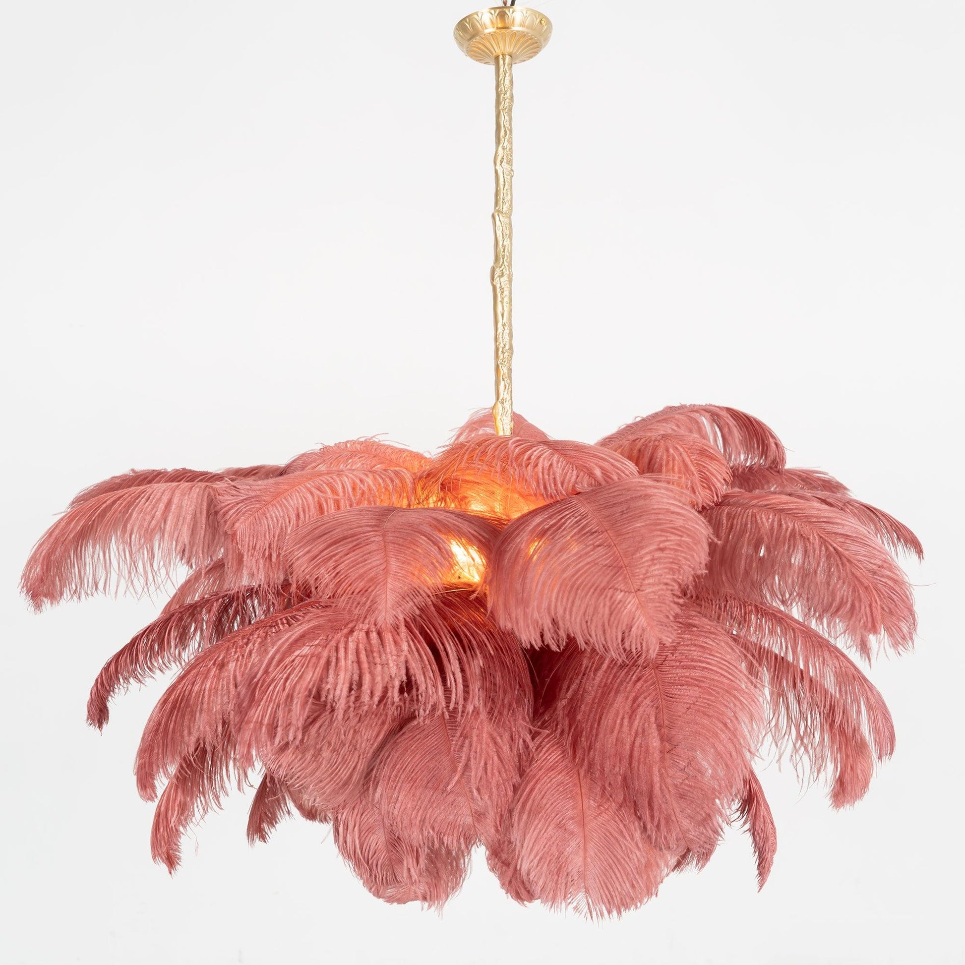 Ostrich Feather Chandelier - Blowlighting