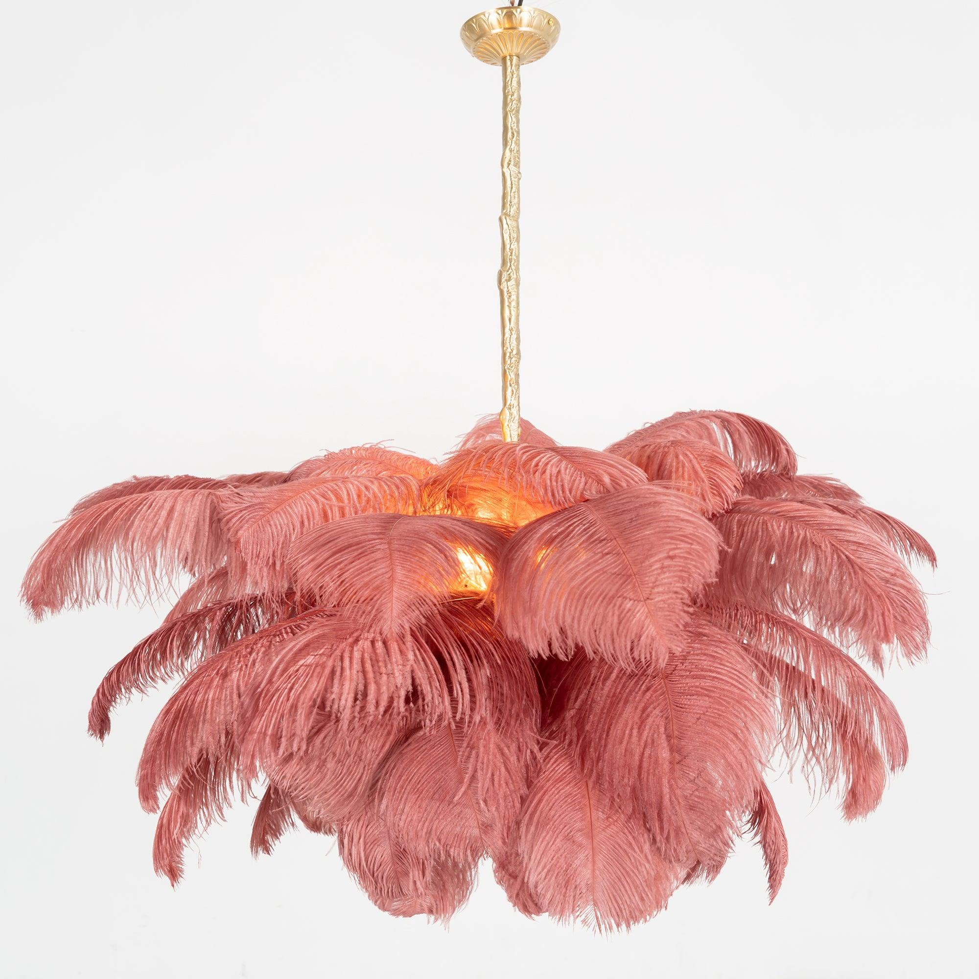 Ostrich Feather Chandelier - Blowlighting