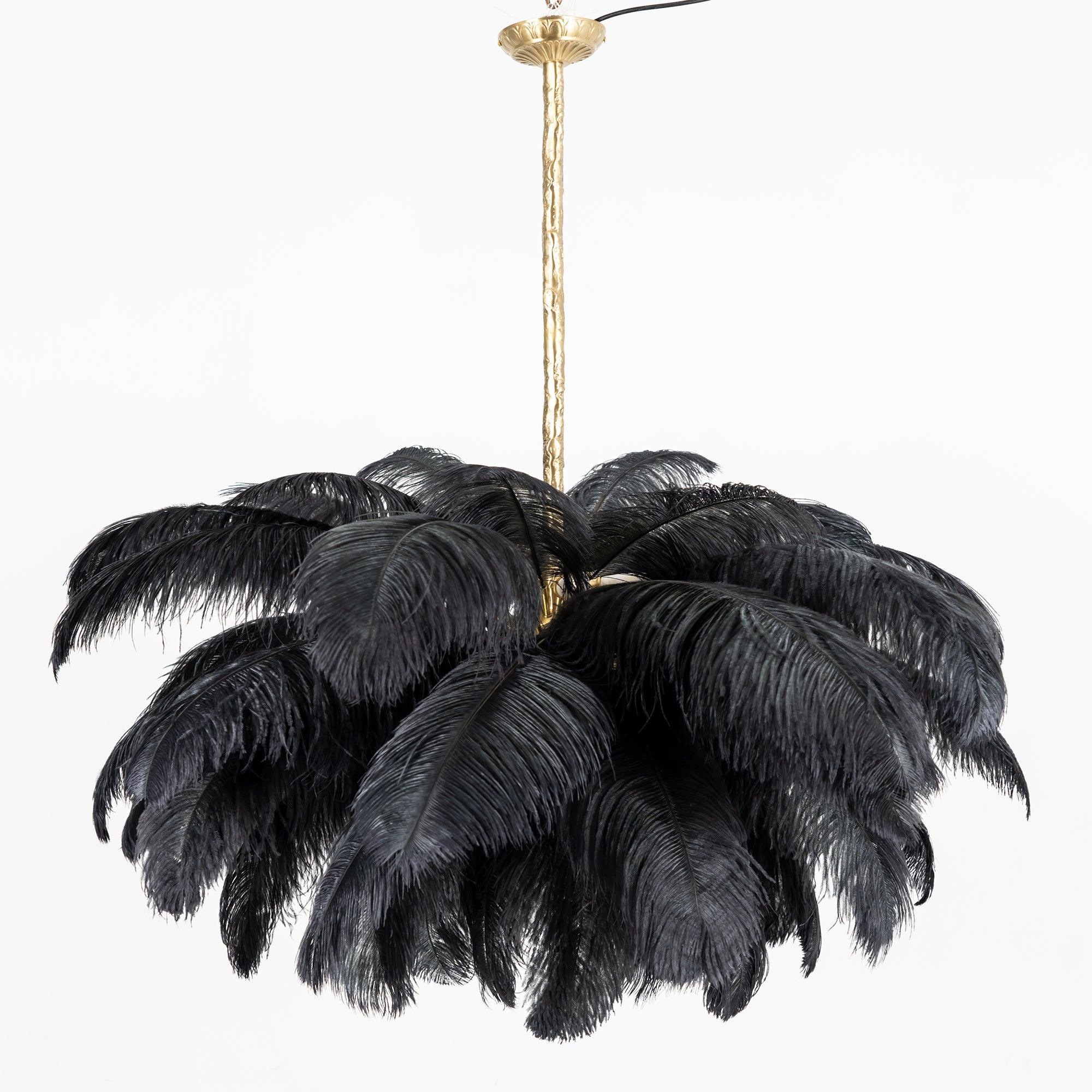 Ostrich Feather Chandelier - Blowlighting