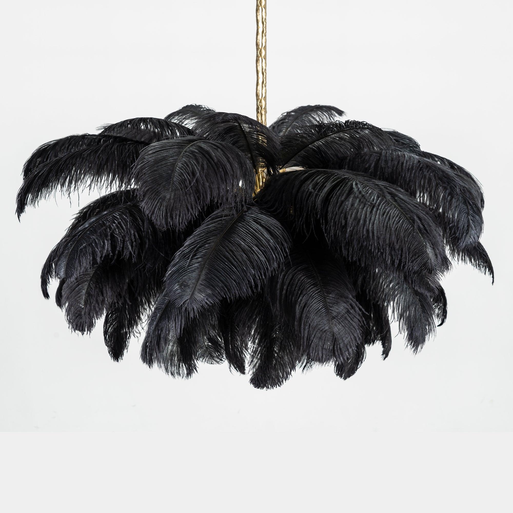 Ostrich Feather Chandelier - Blowlighting