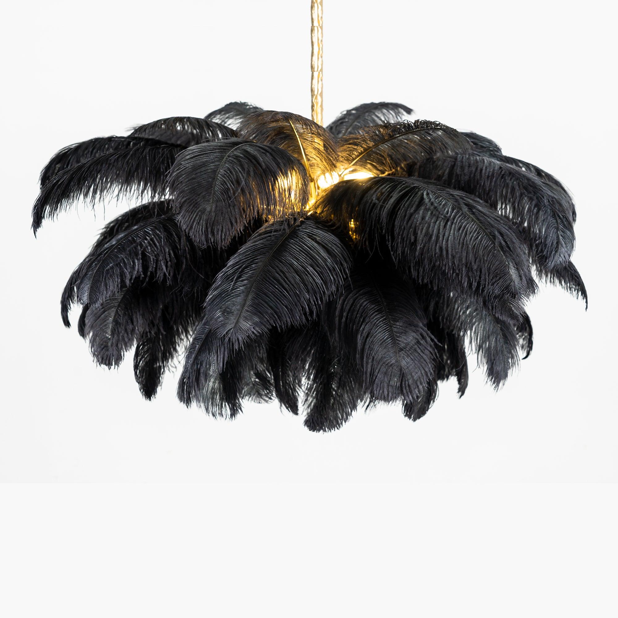 Ostrich Feather Chandelier - Blowlighting