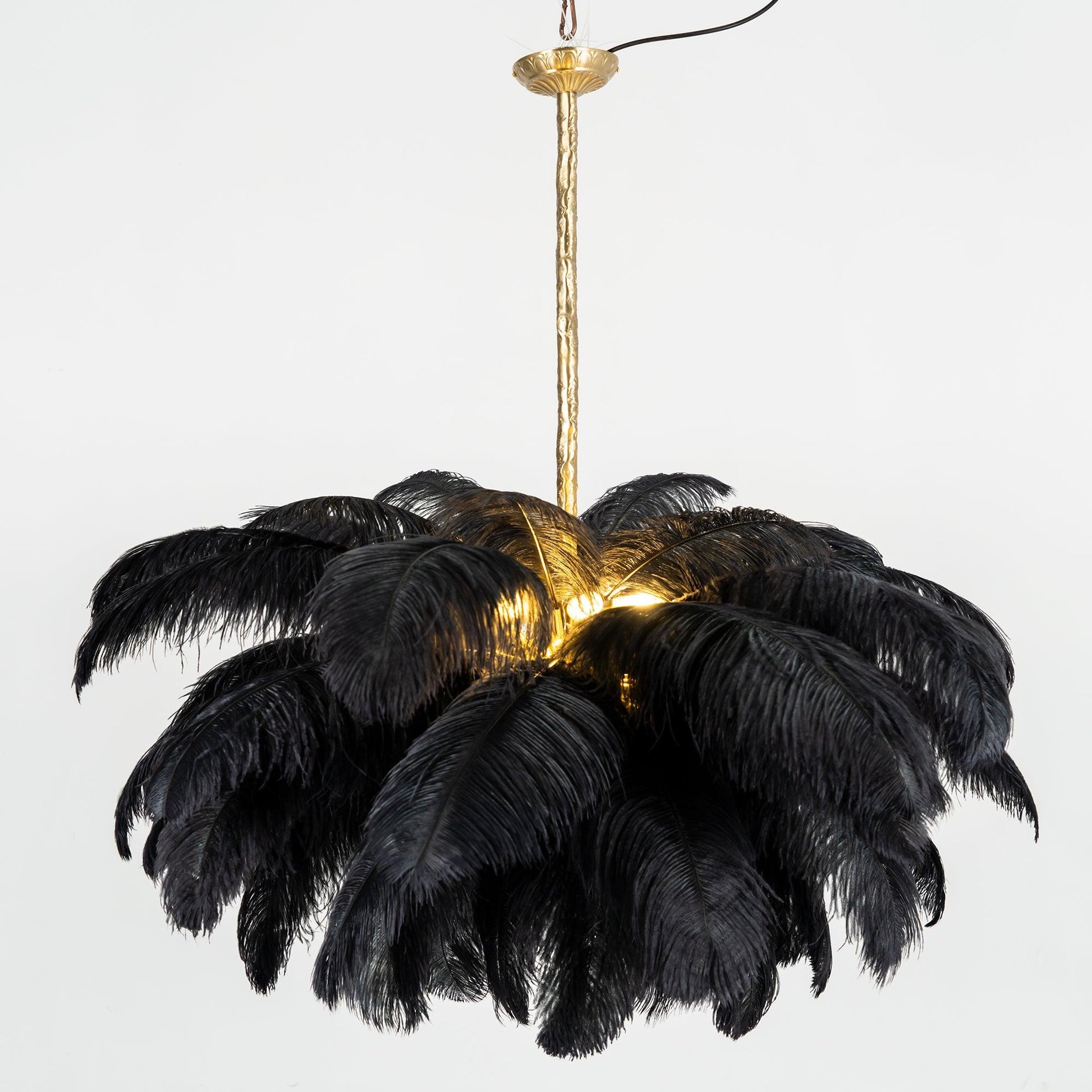 Ostrich Feather Chandelier - Blowlighting