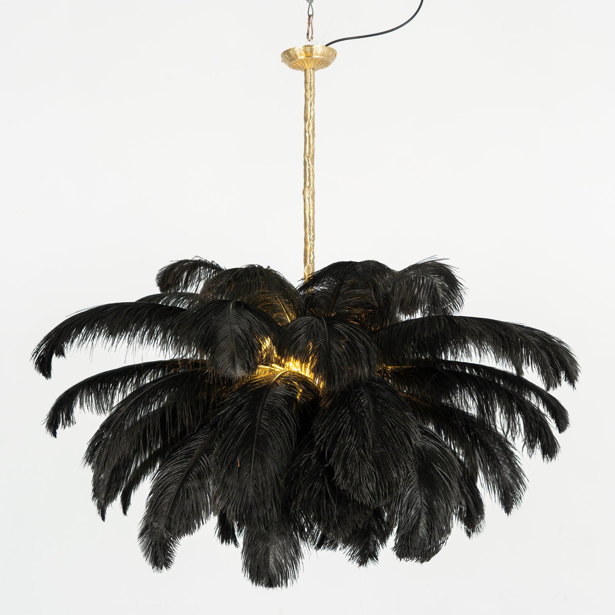 Ostrich Feather Chandelier - Blowlighting