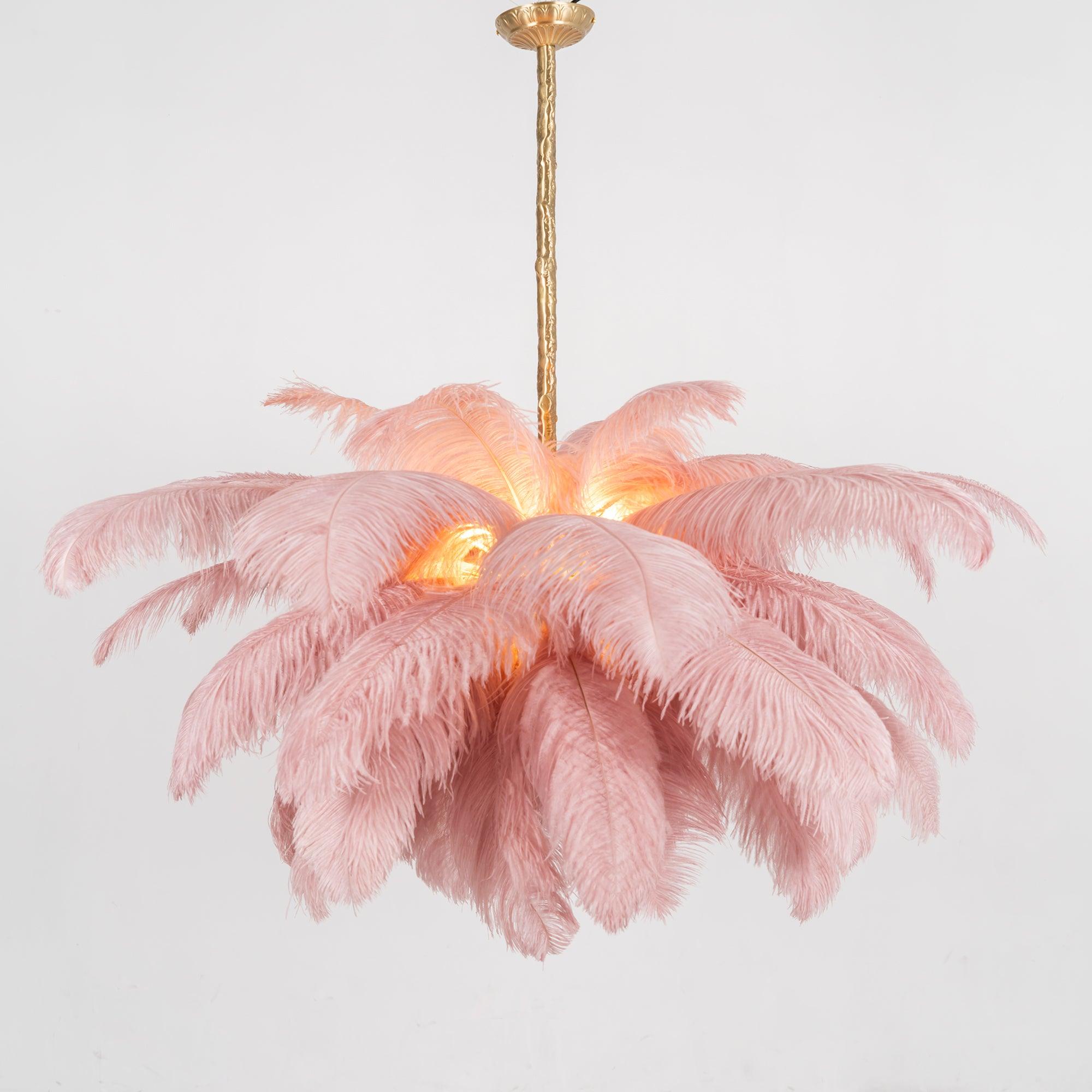 Ostrich Feather Chandelier - Blowlighting