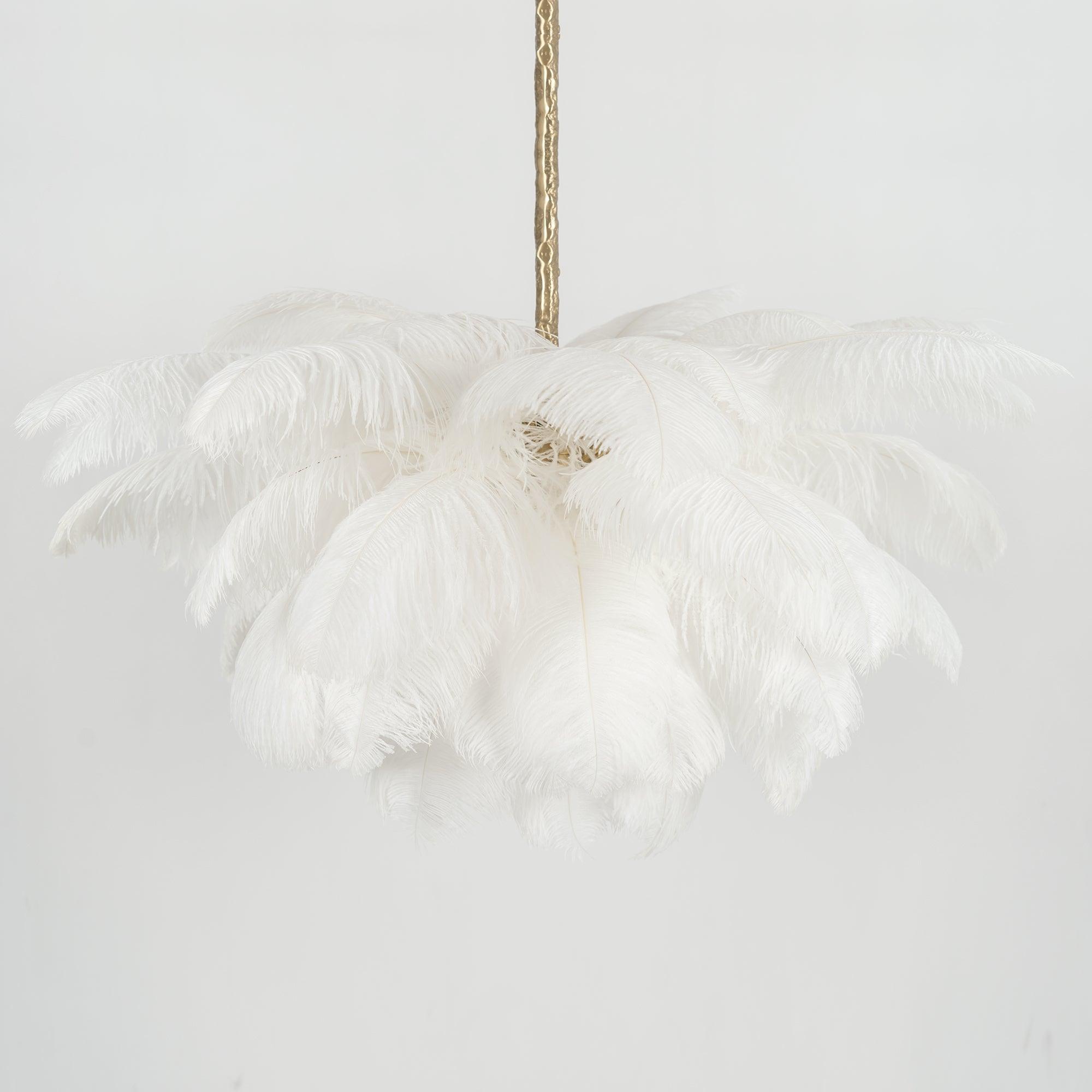 Ostrich Feather Chandelier - Blowlighting