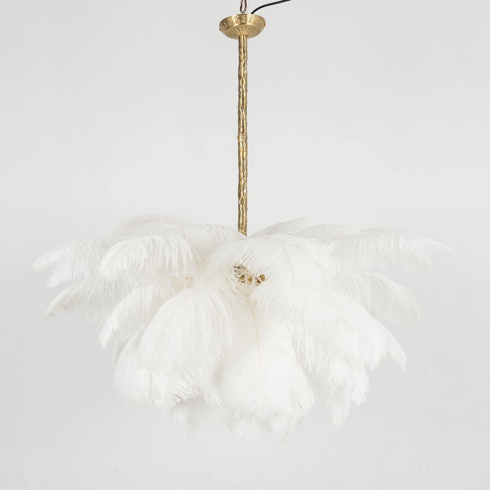 Ostrich Feather Chandelier - Blowlighting