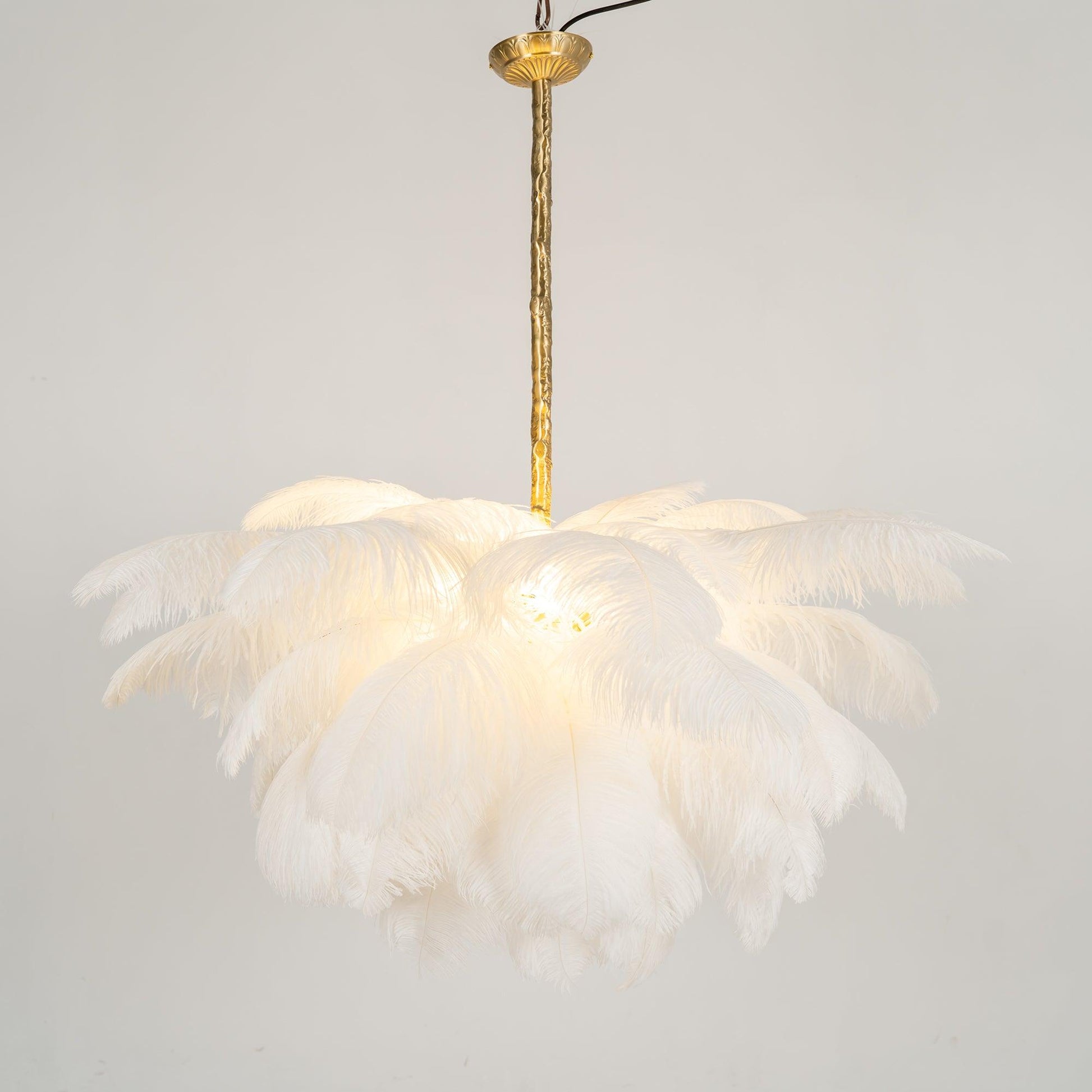 Ostrich Feather Chandelier - Blowlighting