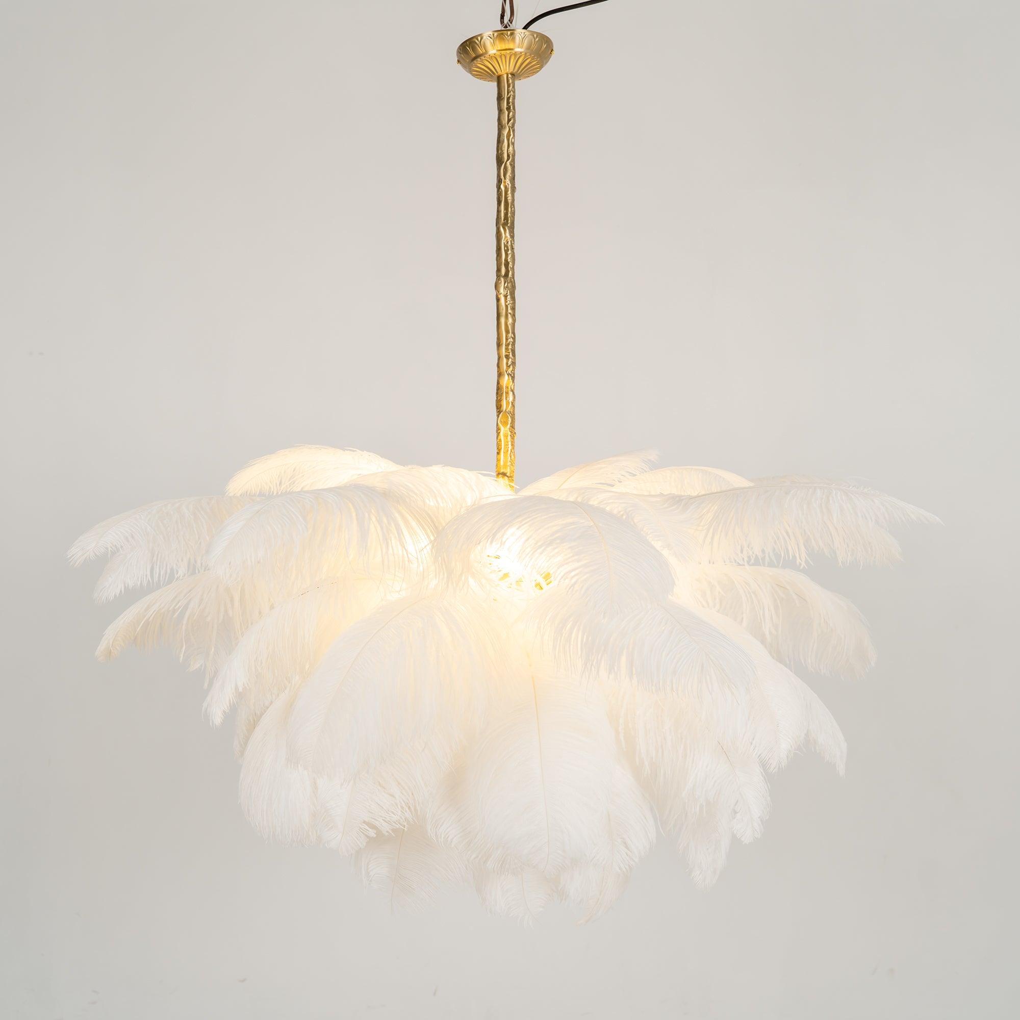 Ostrich Feather Chandelier - Blowlighting