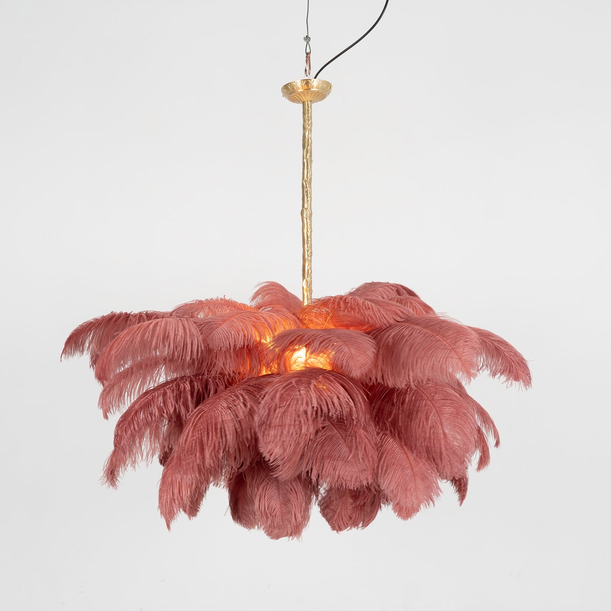 Ostrich Feather Chandelier - Blowlighting