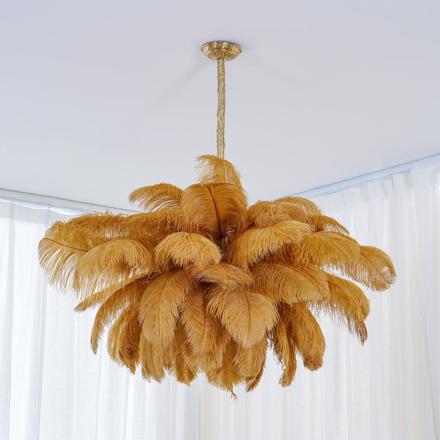 Ostrich Feather Chandelier - Blowlighting