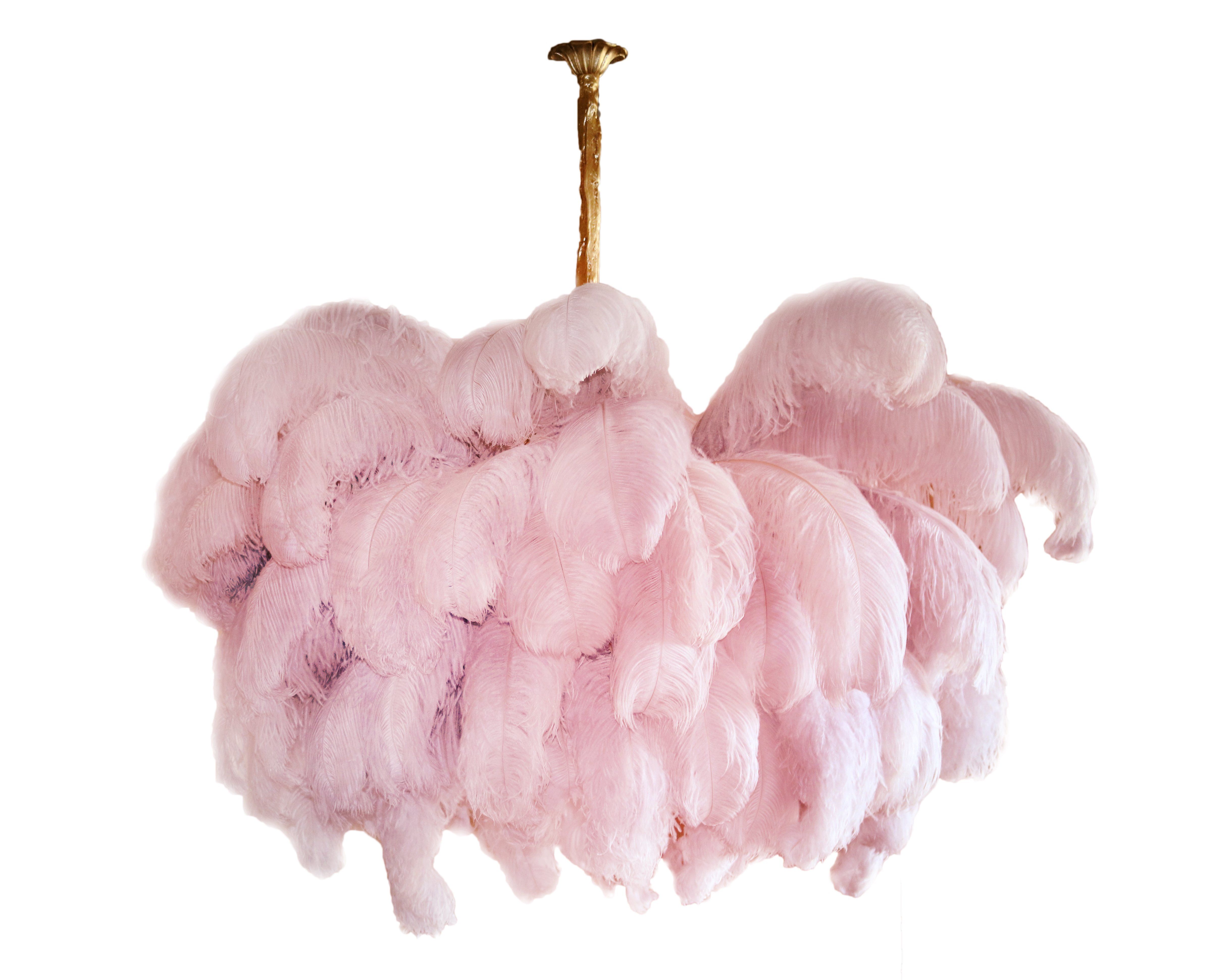 Ostrich Feather Chandelier - Blowlighting